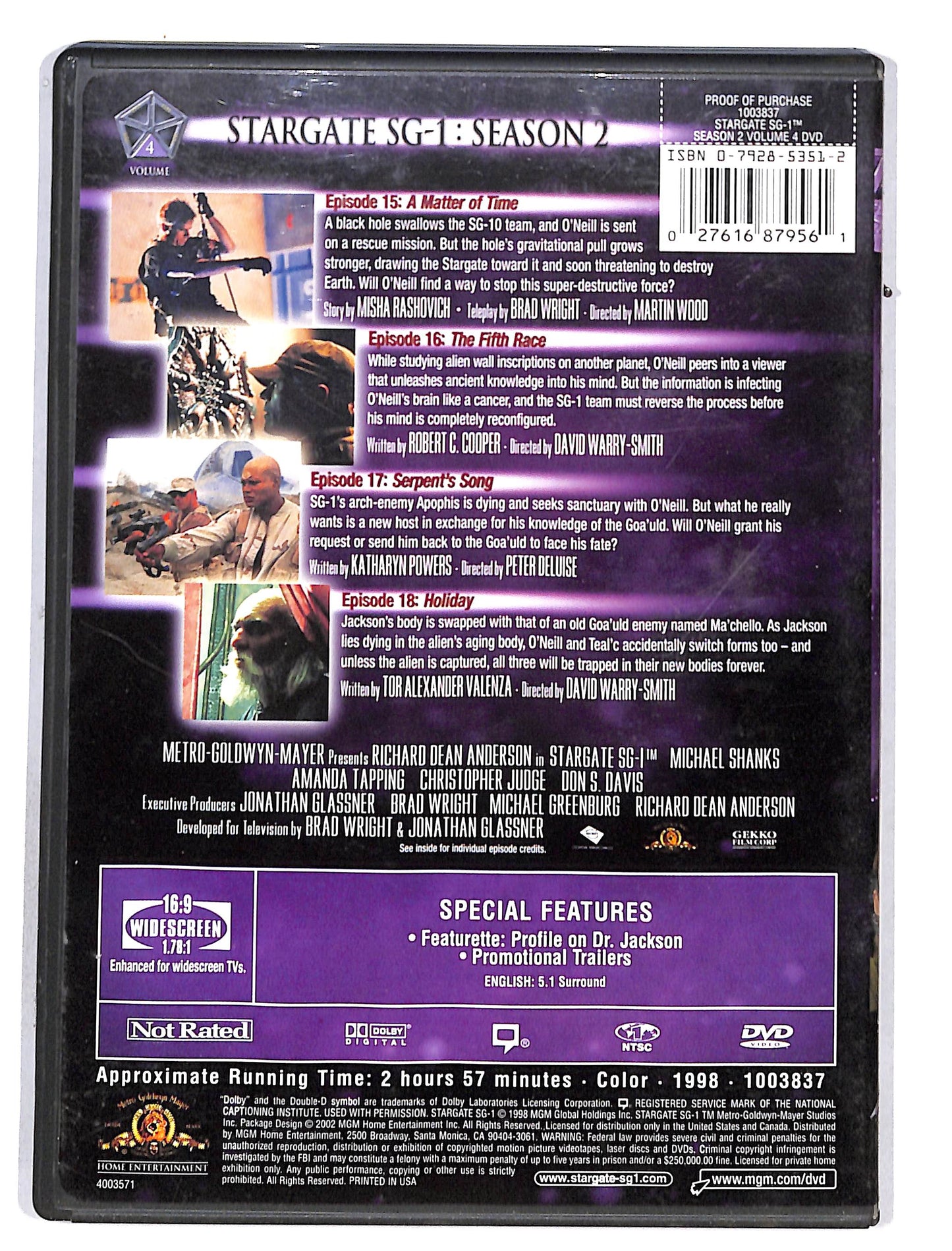 EBOND Stargate Sg.1 Season 2 vol.4 DVD DB628148