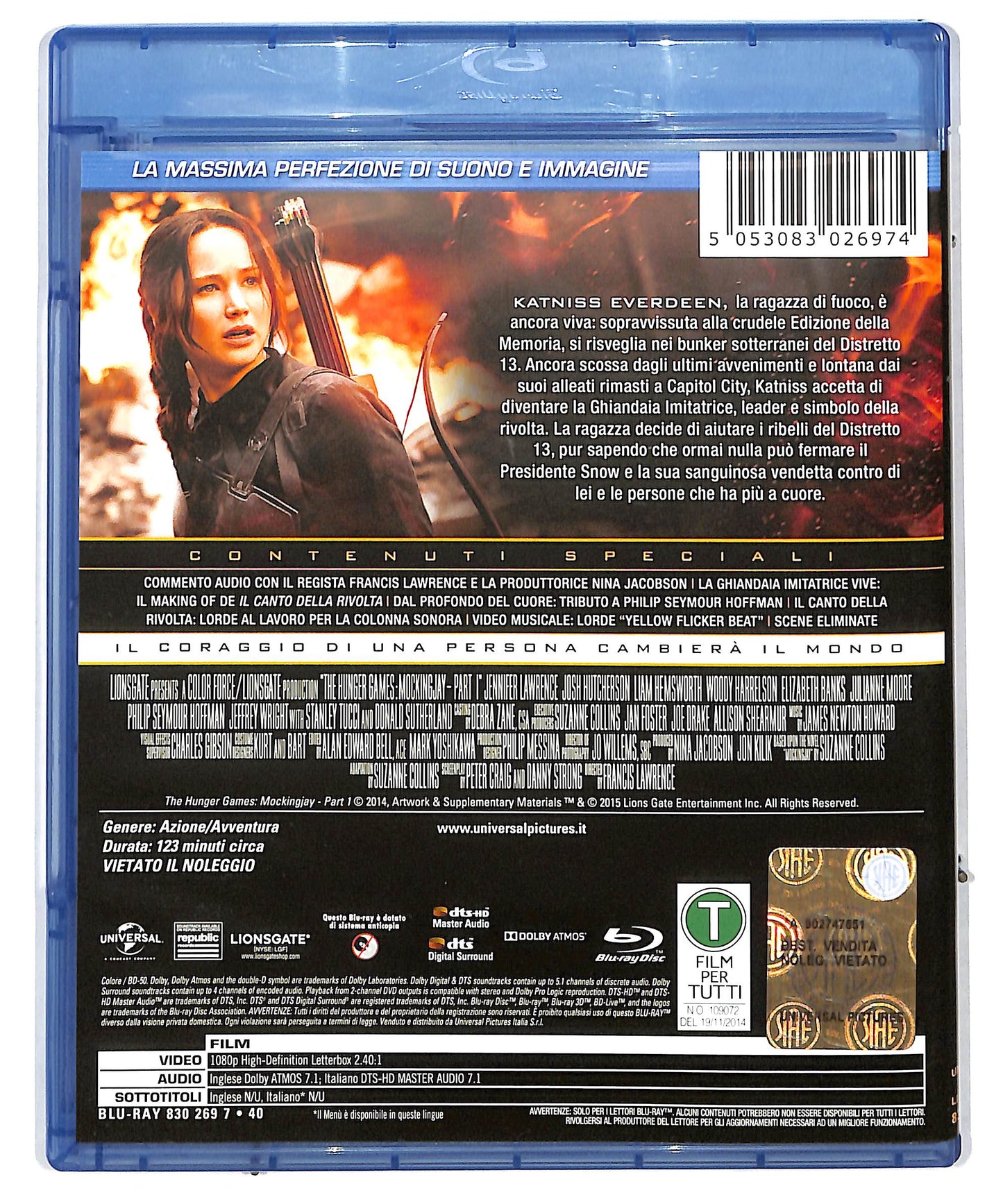 EBOND Hunger Games - Il Canto Della Rivolta Pt 1 BLURAY DB629142