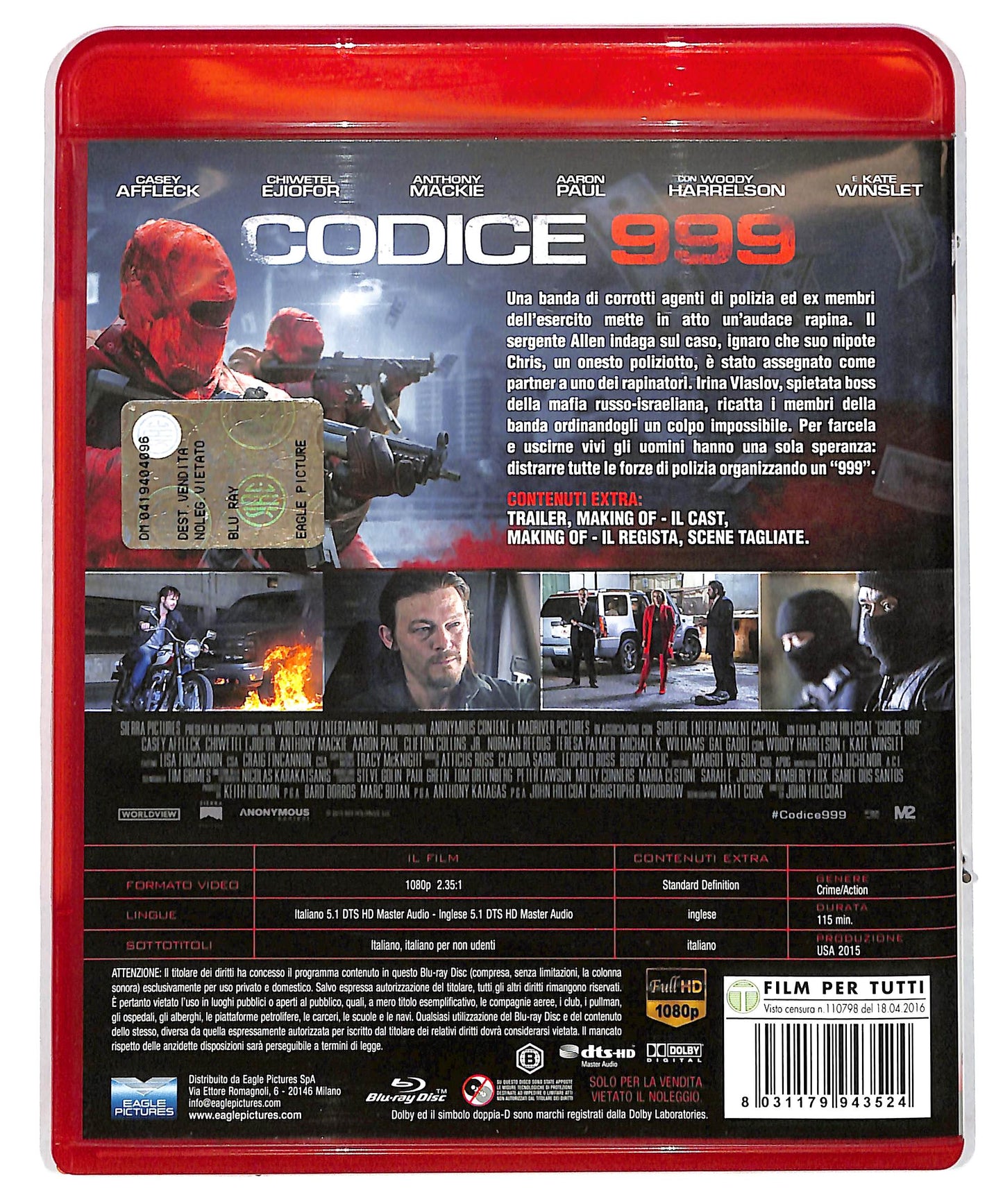 EBOND Codice 999 BLURAY DB629154