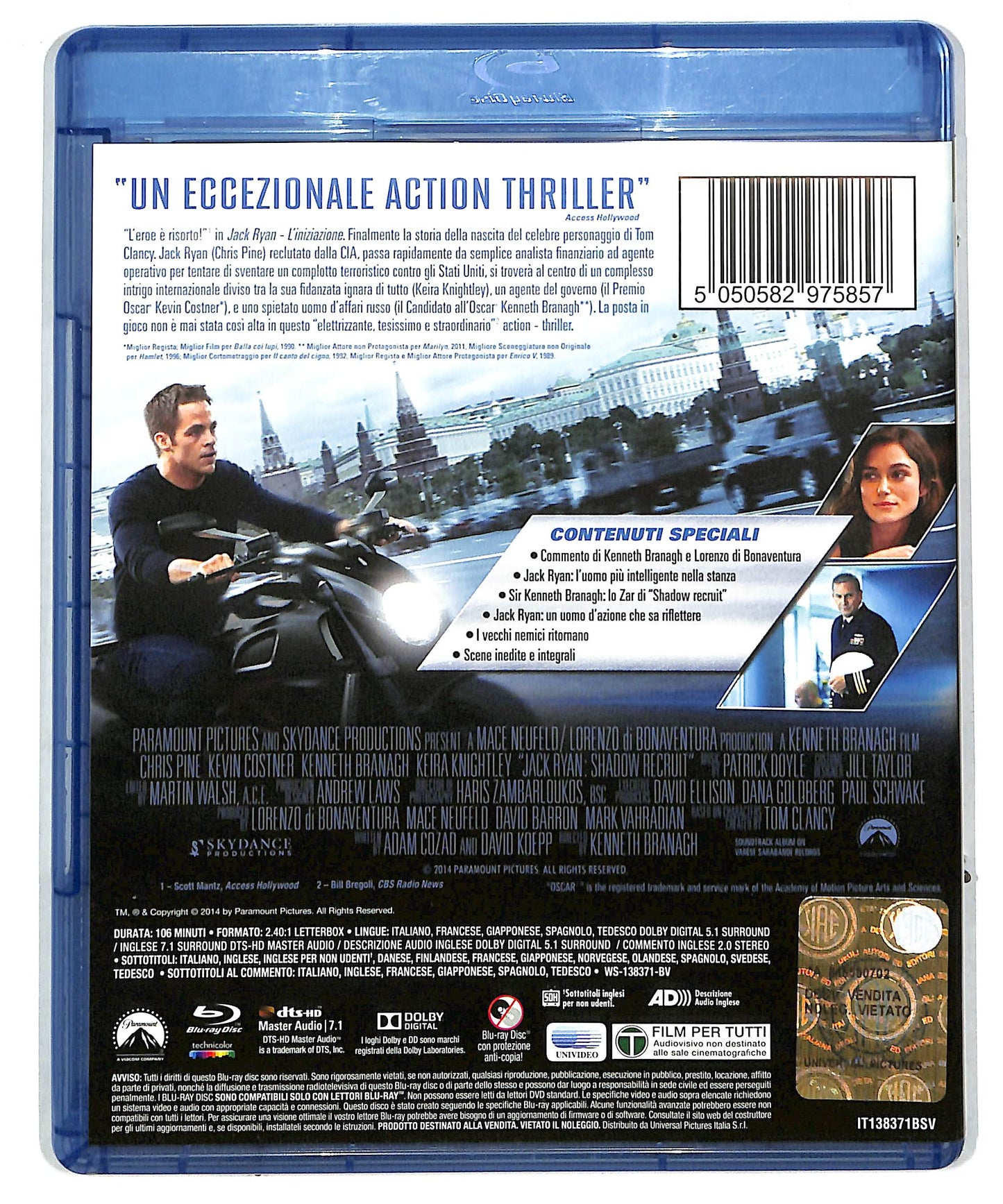 EBOND Jack Ryan - L'iniziazione BLURAY DB629645