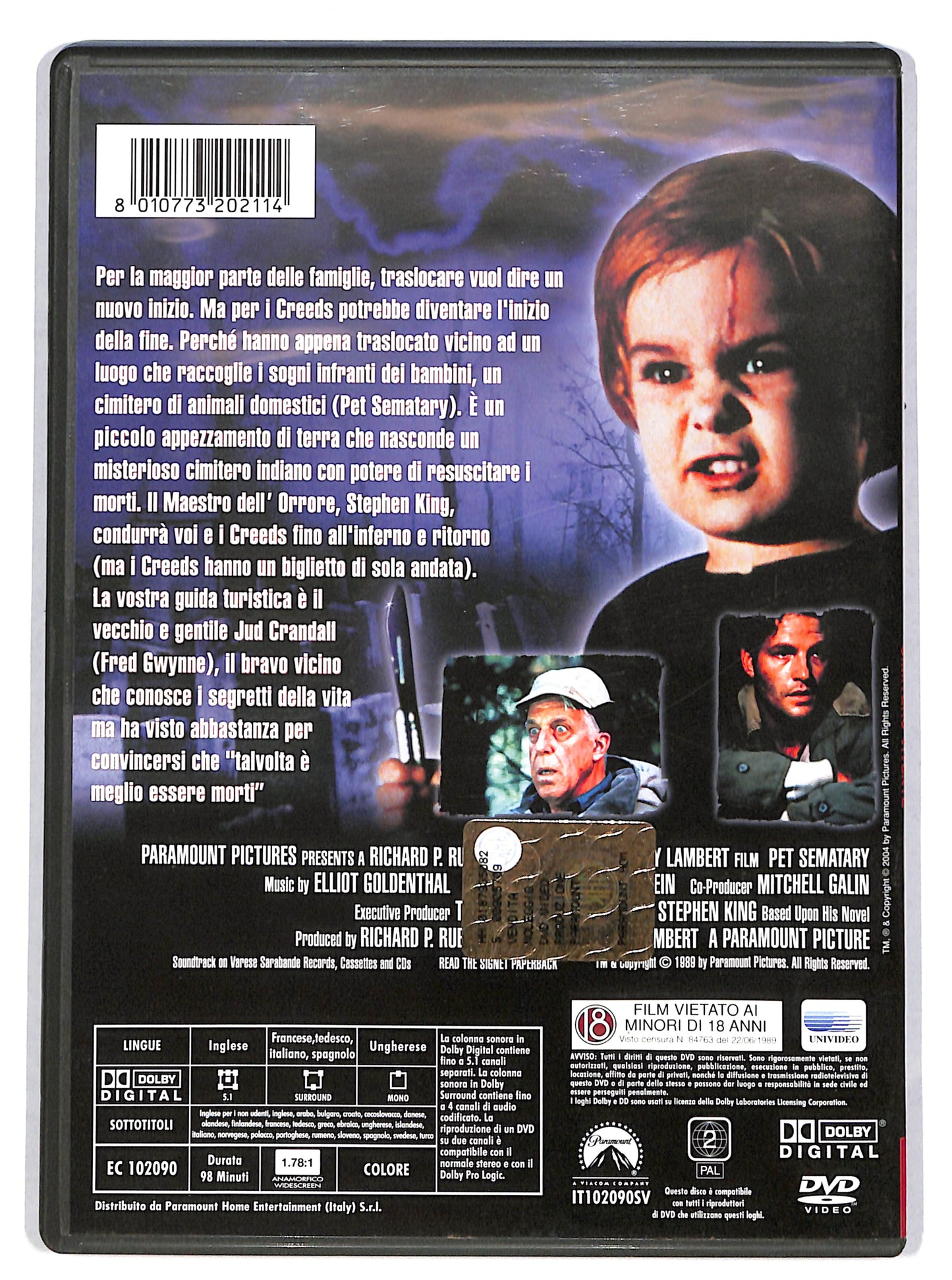 EBOND Pet Sematary - Cimitero Vivente DVD DB630944