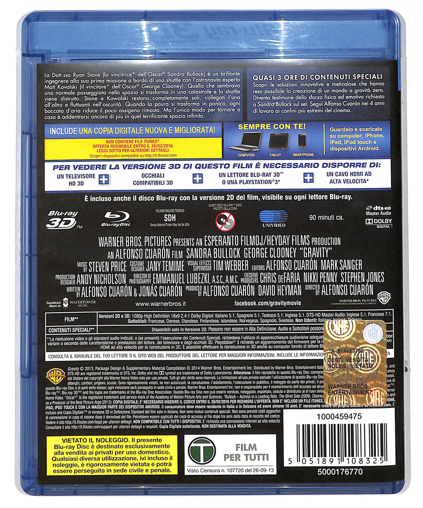EBOND Gravity 3D + Copia digitale BLURAY DB631127