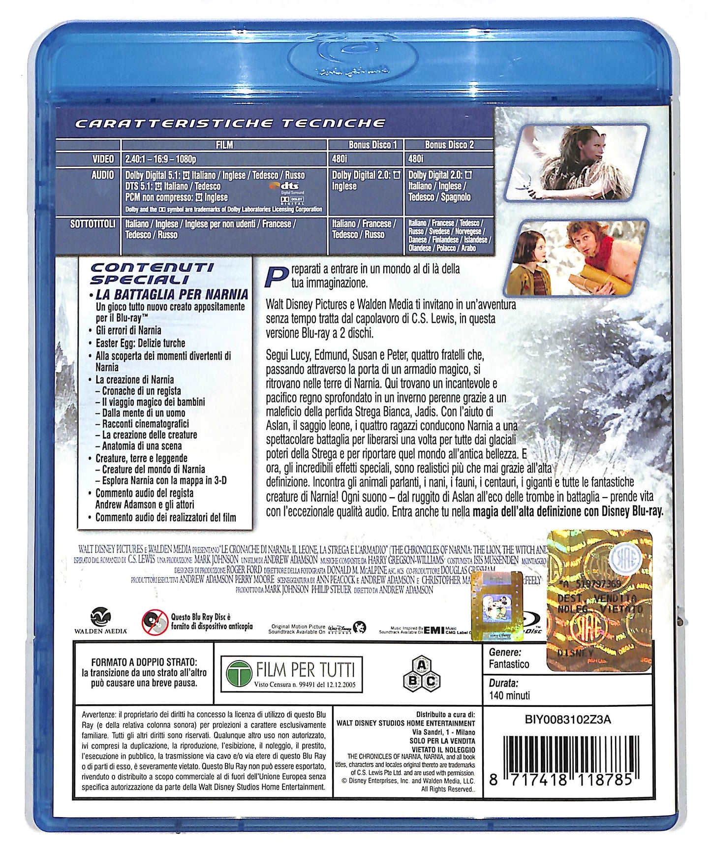 EBOND Le cronache di Narnia - Il leone la strega e l'armadio BLURAY DB631131