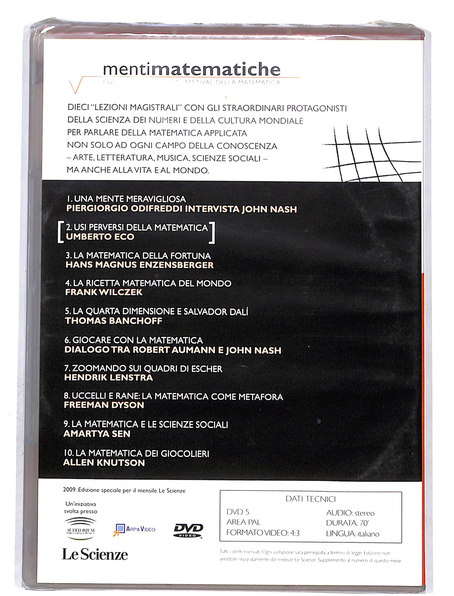 EBOND Mentimatematiche vol.2 Umberto Eco DVD DB631840