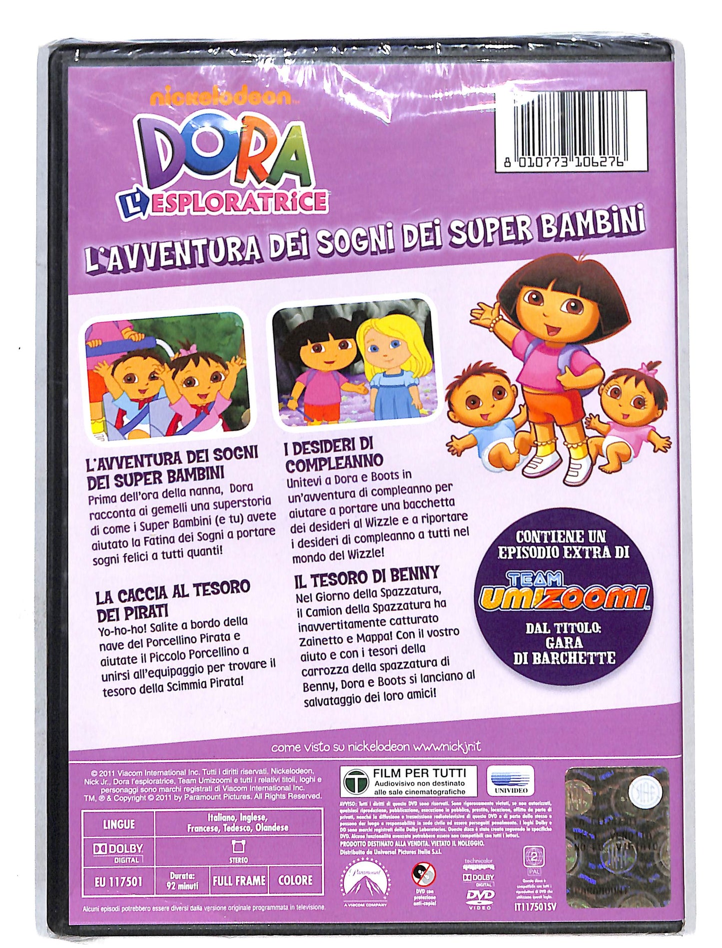 EBOND Dora l'esploratrice L'avventura dei sogni dei super bambini DVD DB632310