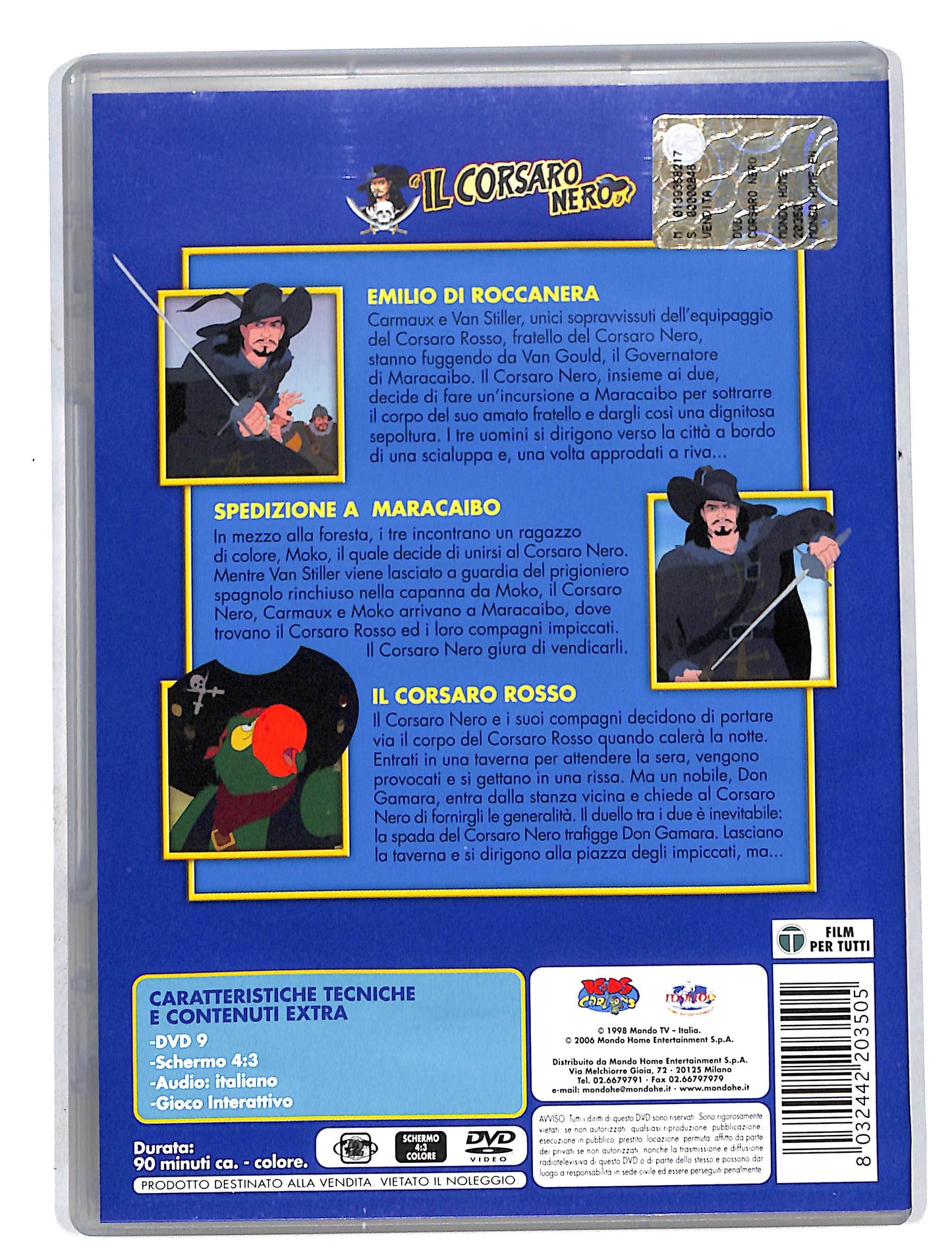 EBOND Kids cartons il corsaro nero DVD DB632314