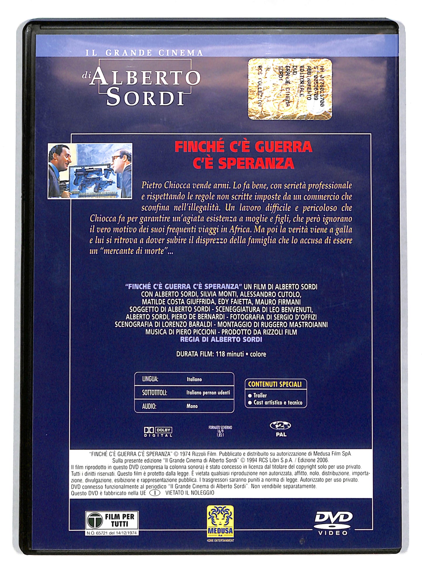 EBOND Finche c'e guerra c'e speranza EDITORIALE DVD DB632414