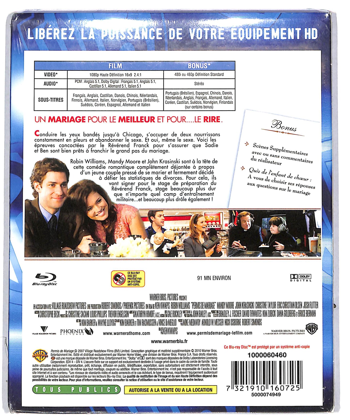 EBOND Permis de Mariage (licenza di matrimonio) ED FRANCIA BLURAY DB632470