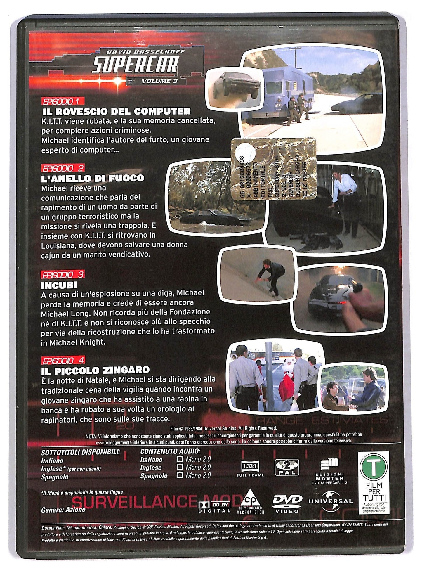 EBOND Supercar Volume 3 Episodi 1 - 4 EDITORIALE DVD DB633308