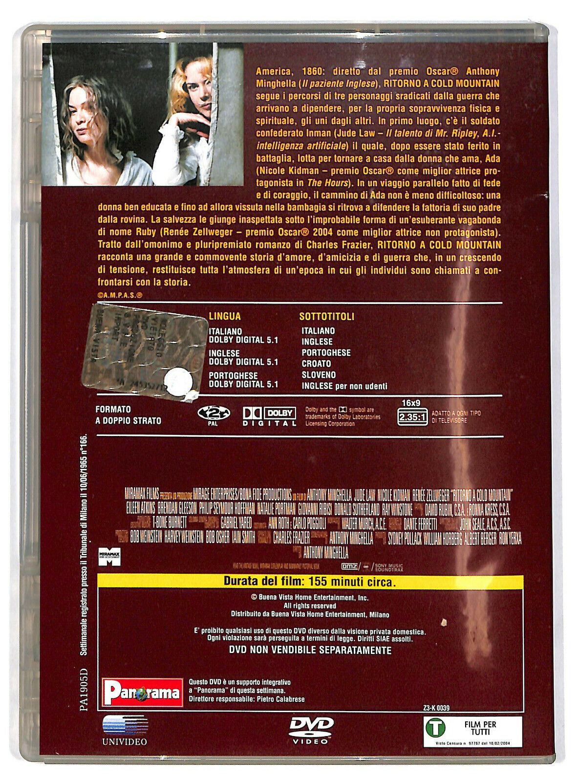 EBOND Ritorno a Cold Mountain Editoriale DVD DB633345