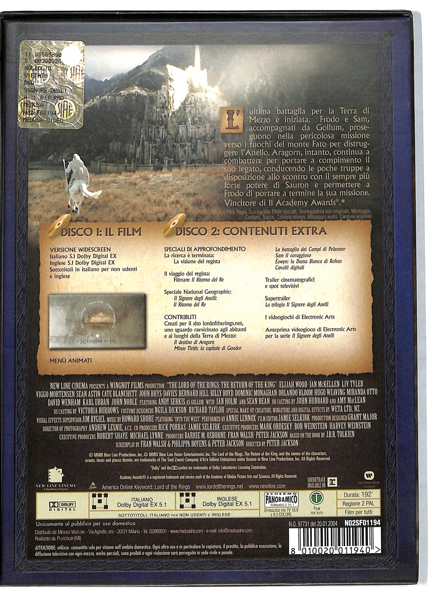 EBOND Il Signore degli Anelli - Il Ritorno del Re DIGIPACK DVD DB635660