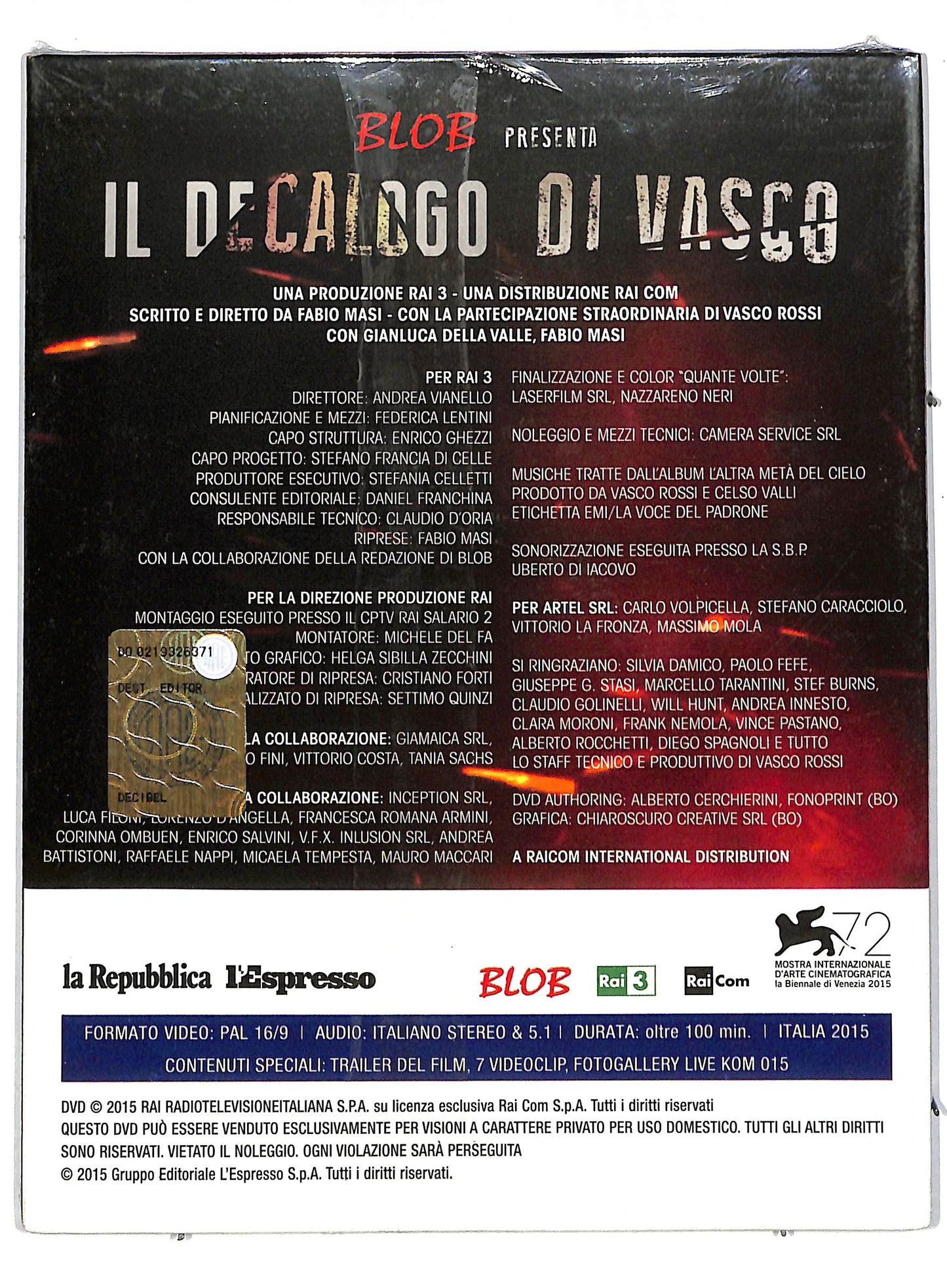 EBOND Blob Presenta - Il Decalogo di Vasco EDITORIALE DIGIPACK DVD DB635703
