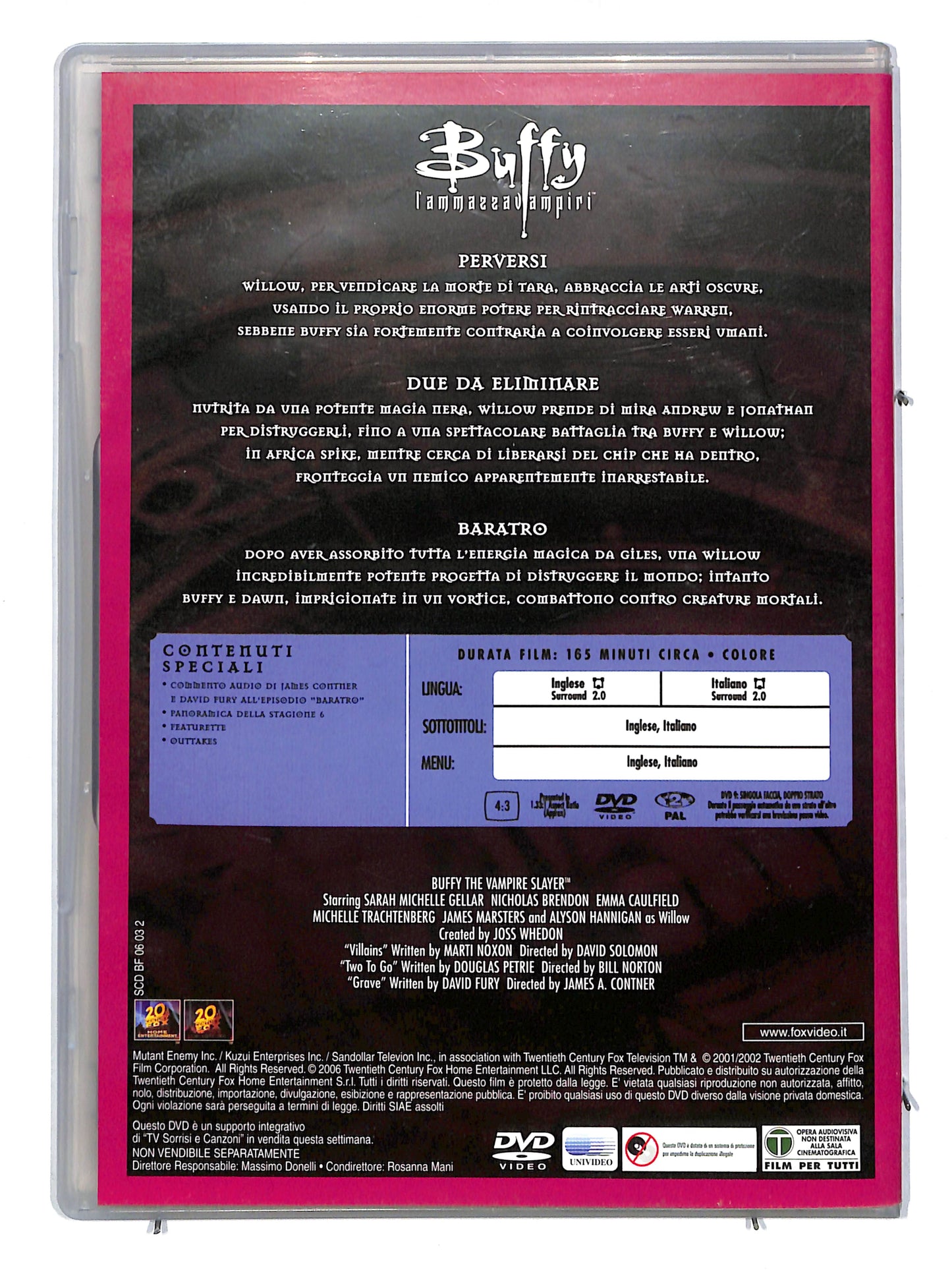EBOND Buffy l'ammazzavampiri stagione 6 disco 6 EDITORIALE DVD DB638636