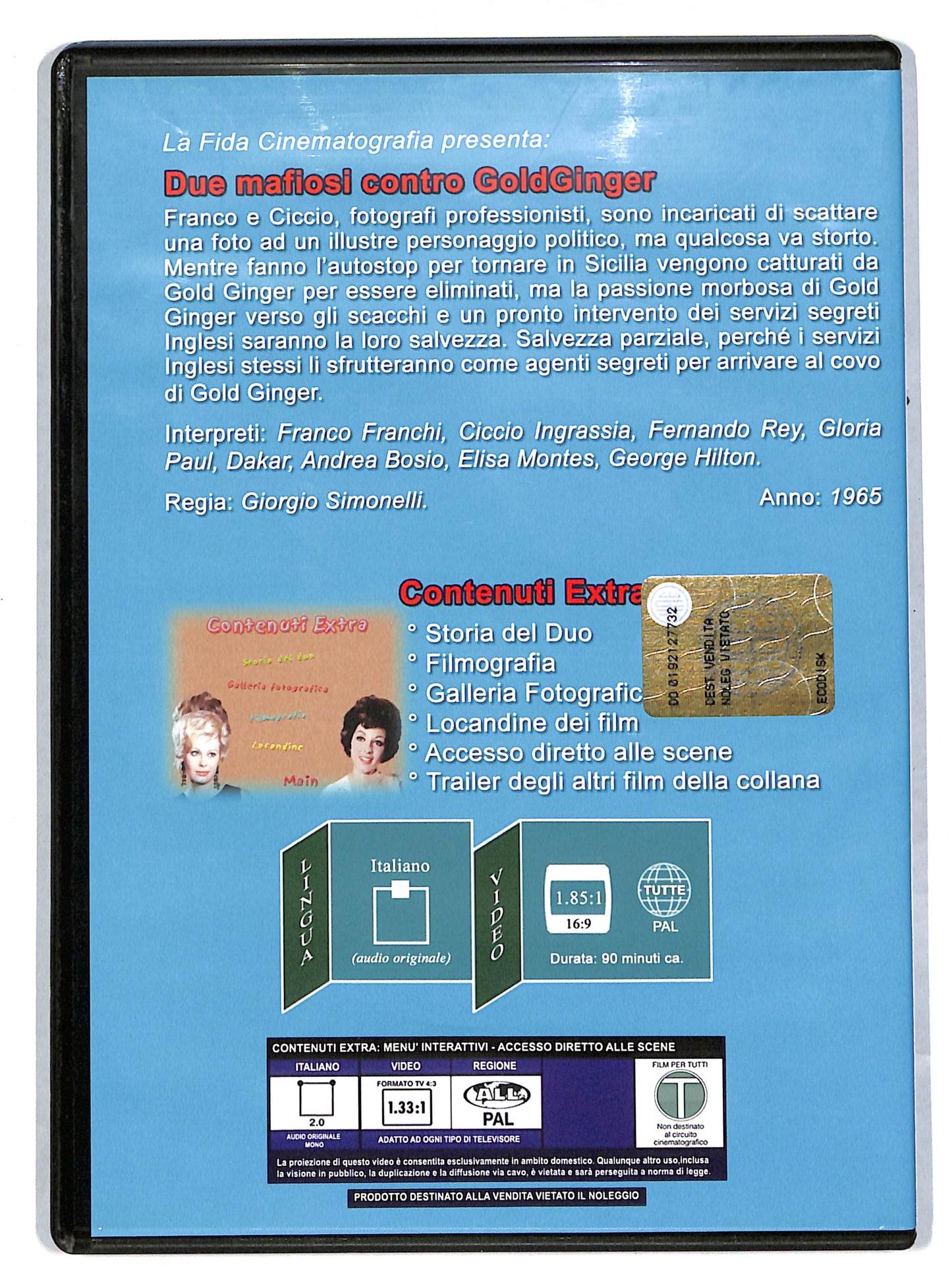 EBOND Due mafiosi contro Goldginger EDITORIALE DVD DB638648