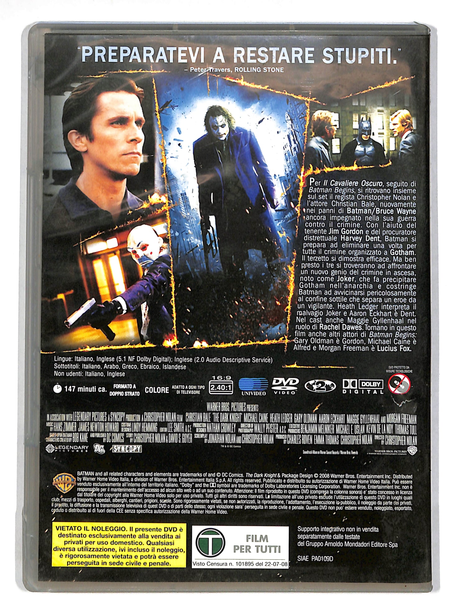 EBOND Il cavaliere oscuro EDITORIALE DVD DB639142