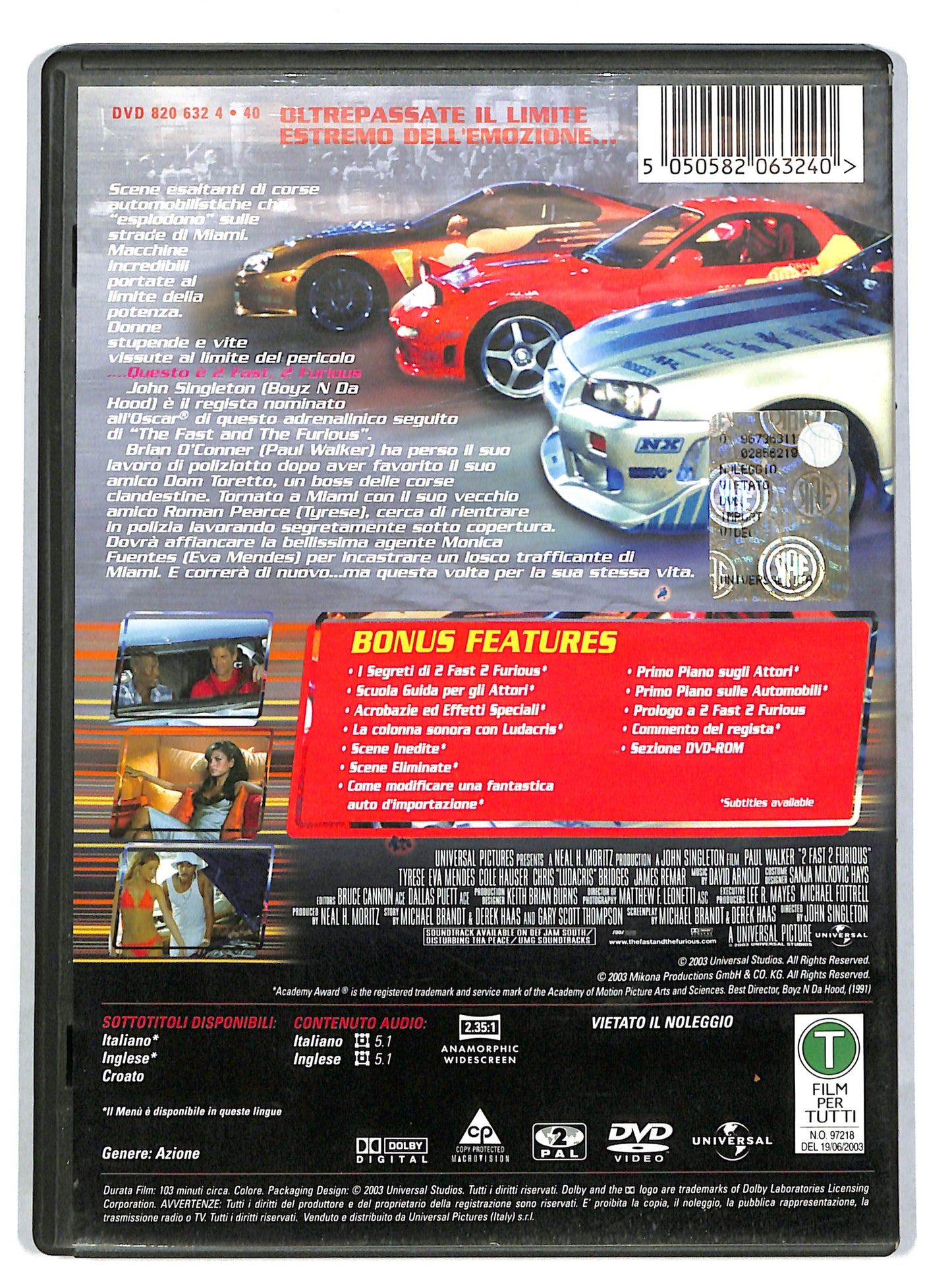 EBOND 2 Fast 2 Furious DVD DB639402