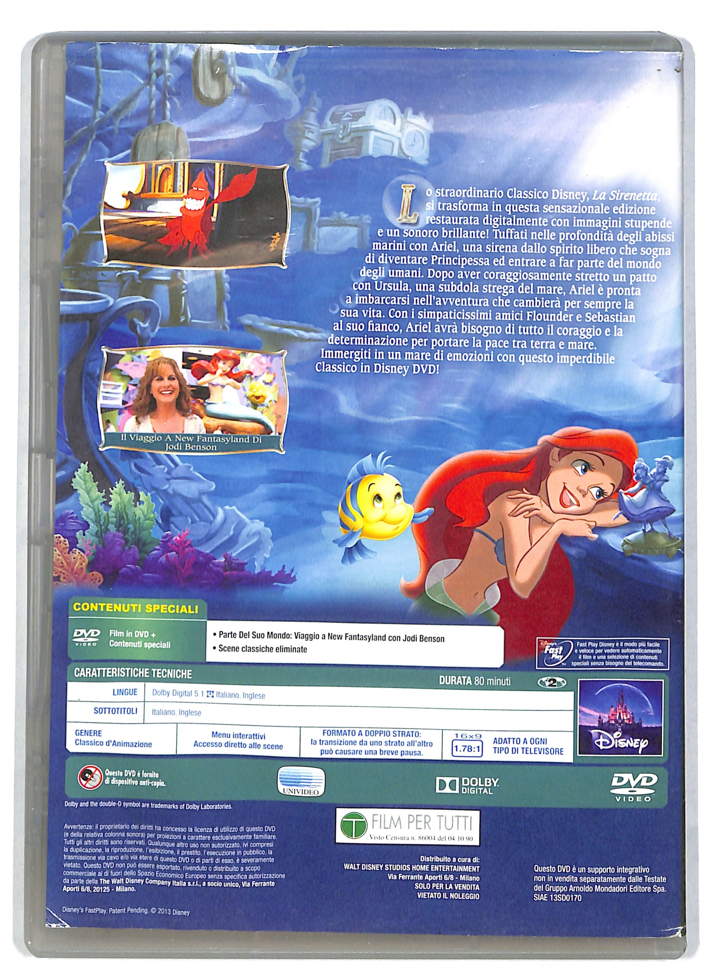 EBOND La sirenetta EDIZIONE SPECIALE EDITORIALE DVD DB639626