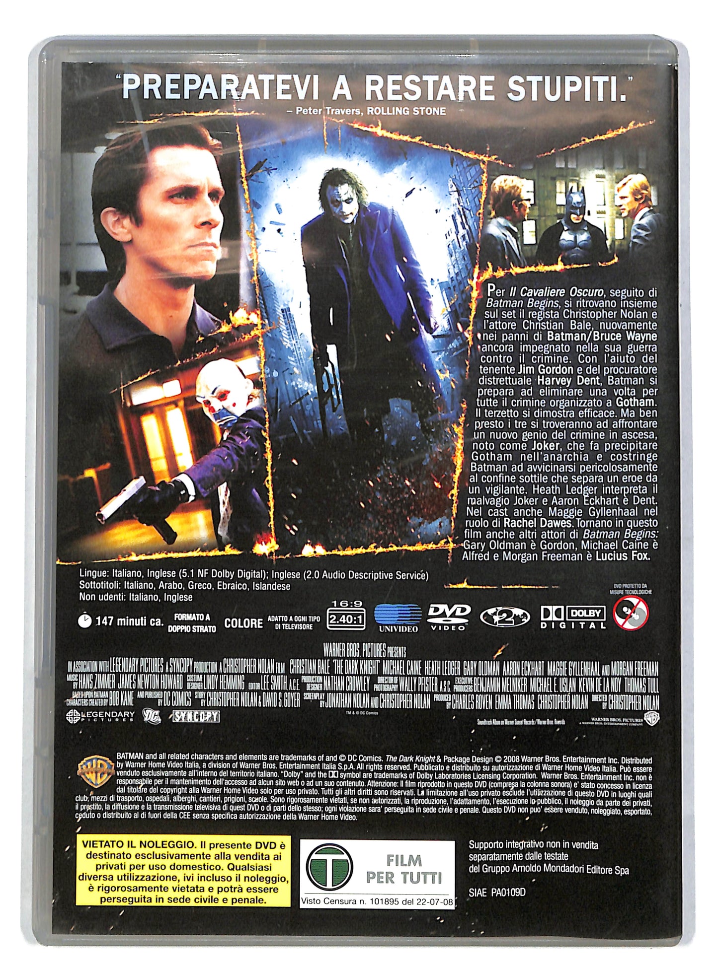 EBOND Il cavaliere oscuro EDITORIALE DVD DB639647