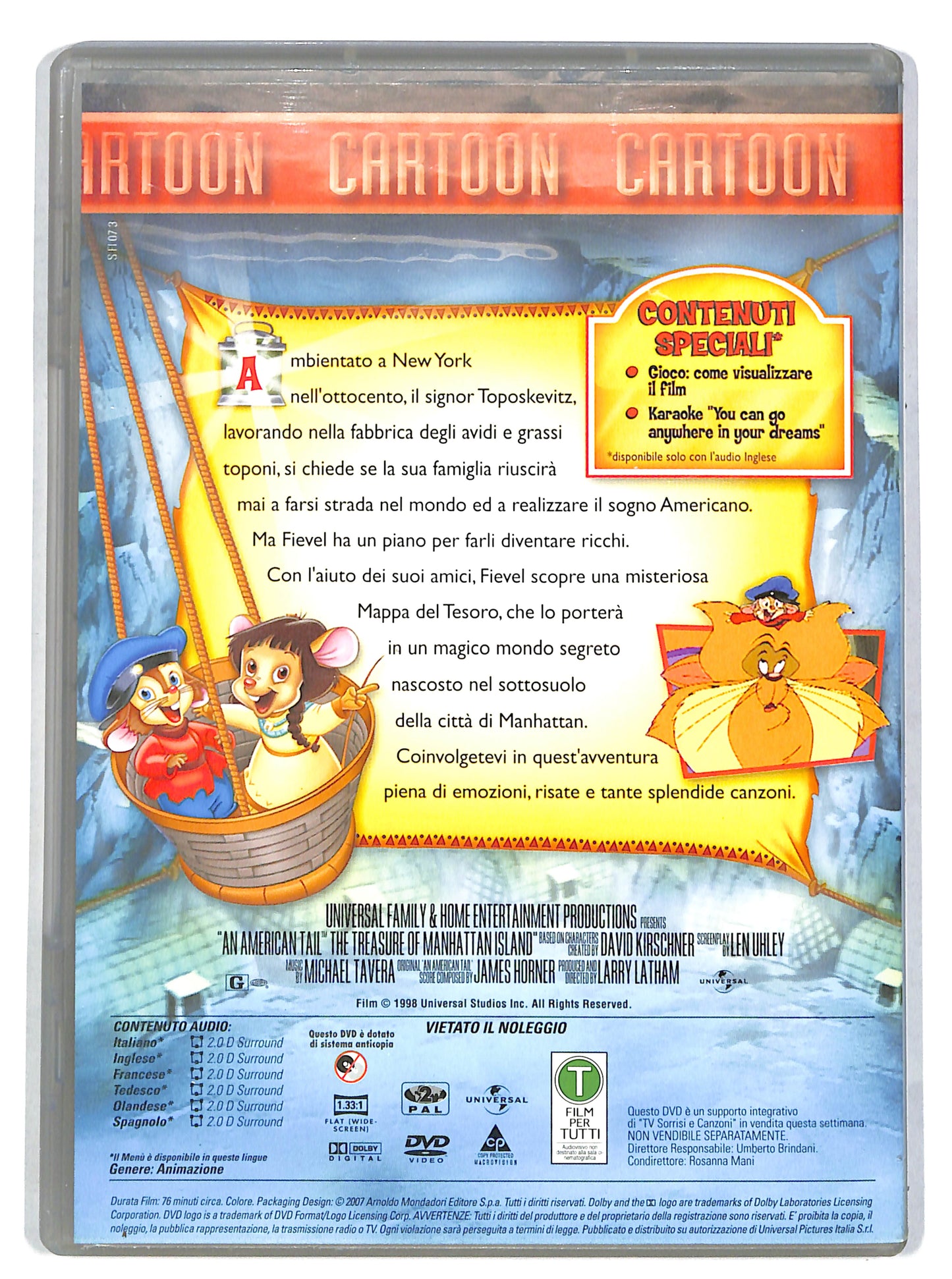 EBOND Fievel - Il tesoro dell'isola di Manhattan EDITORIALE DVD DB639648
