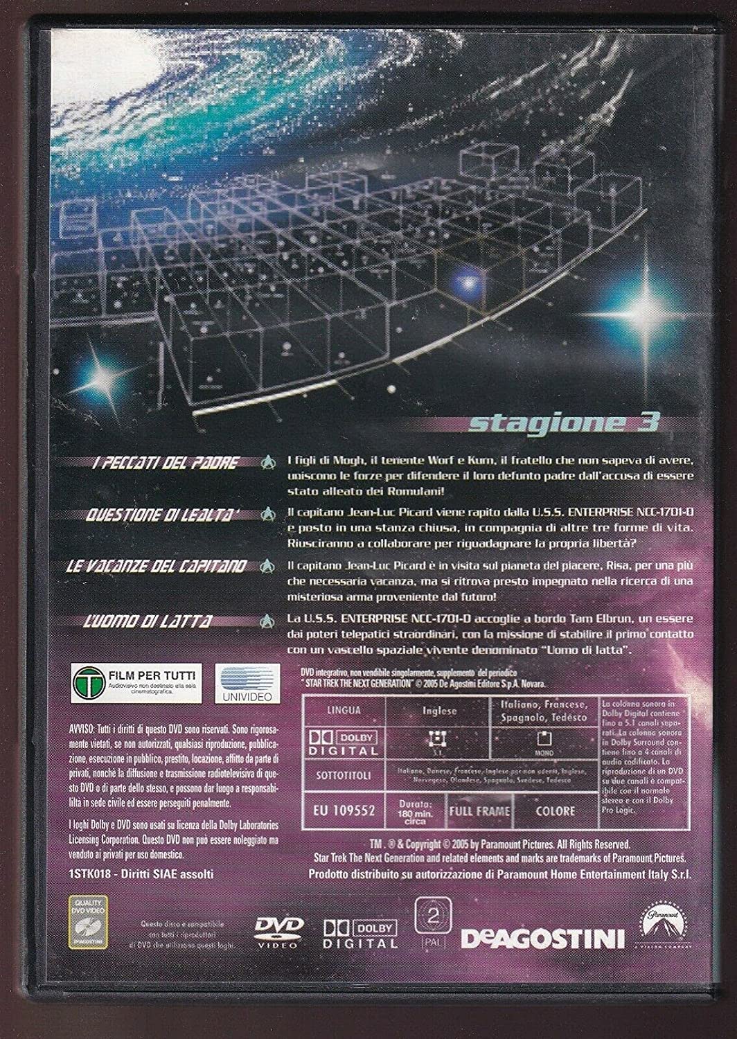 EBOND Star Trek The Next Generation Stagione 3 Vol 5 Editoriale DVD DB640849