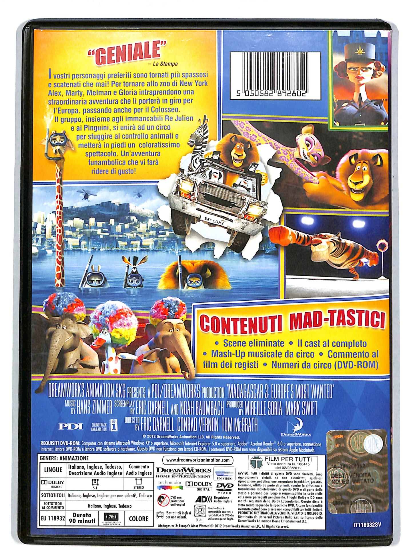EBOND Madagascar 3 - Ricercati in Europa DVD DB641136