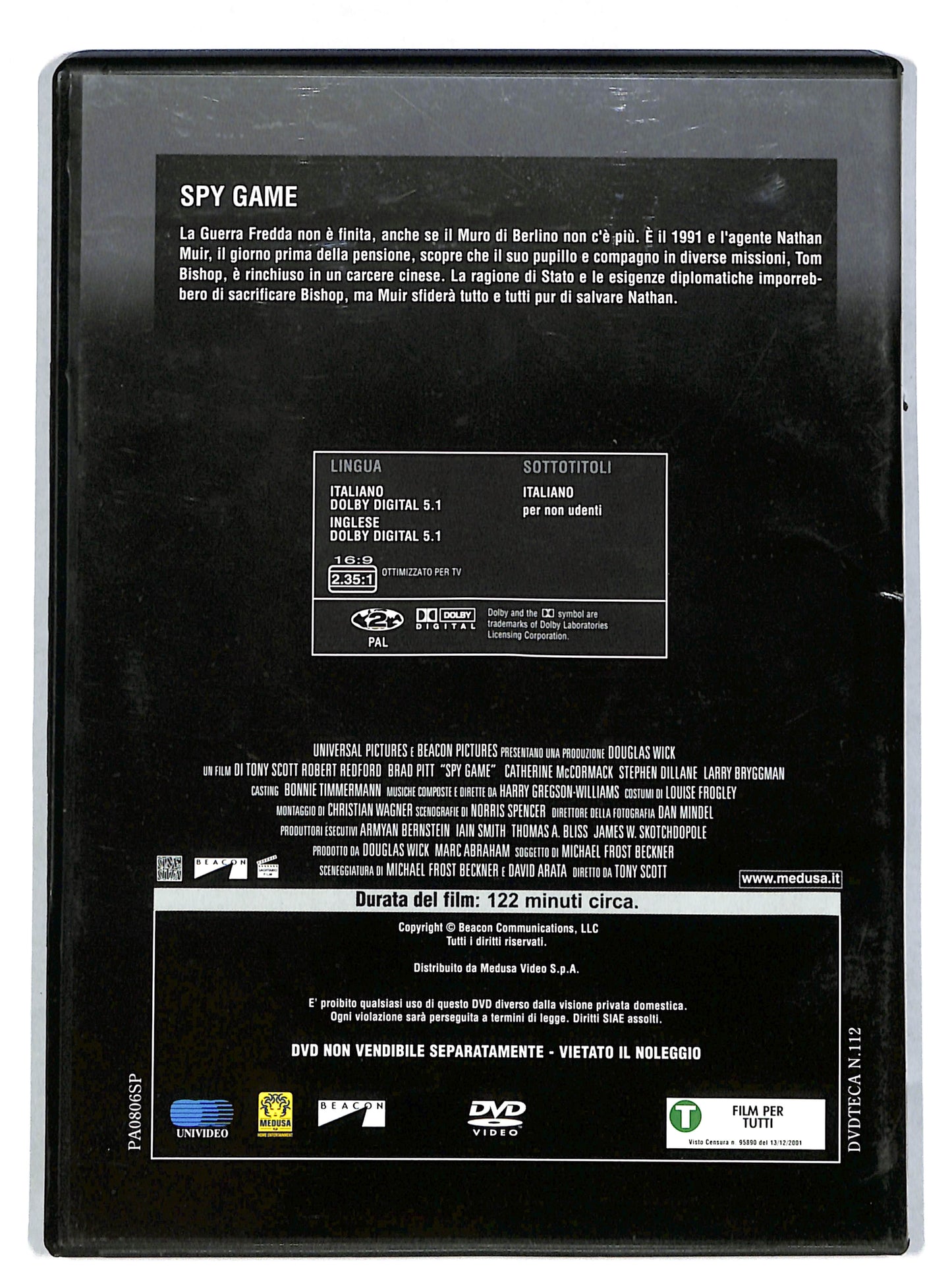 EBOND Spy Game EDITORIALE DVD DB641165
