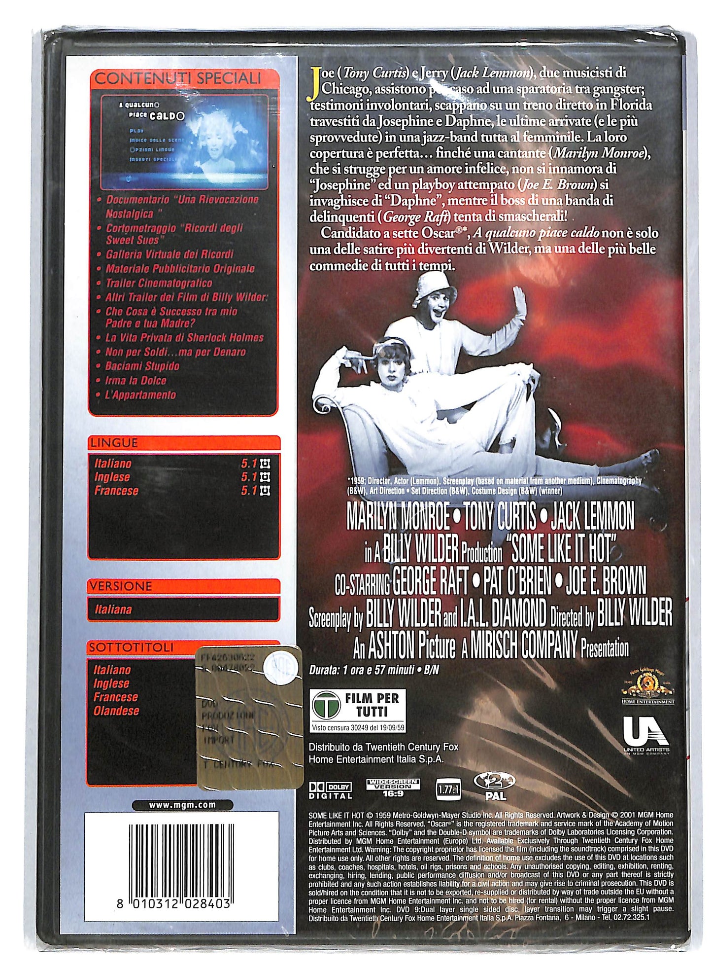 EBOND A qualcuno piace caldo EDIZIONE SPECIALE DVD DB641457