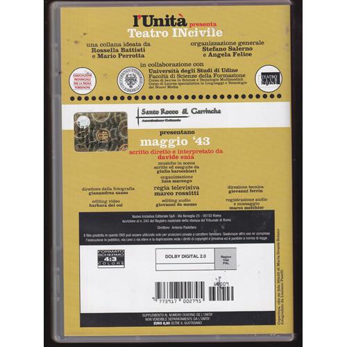 EBOND Davide Enia\maggio 43 Editoriale L'unita DVD DB641462