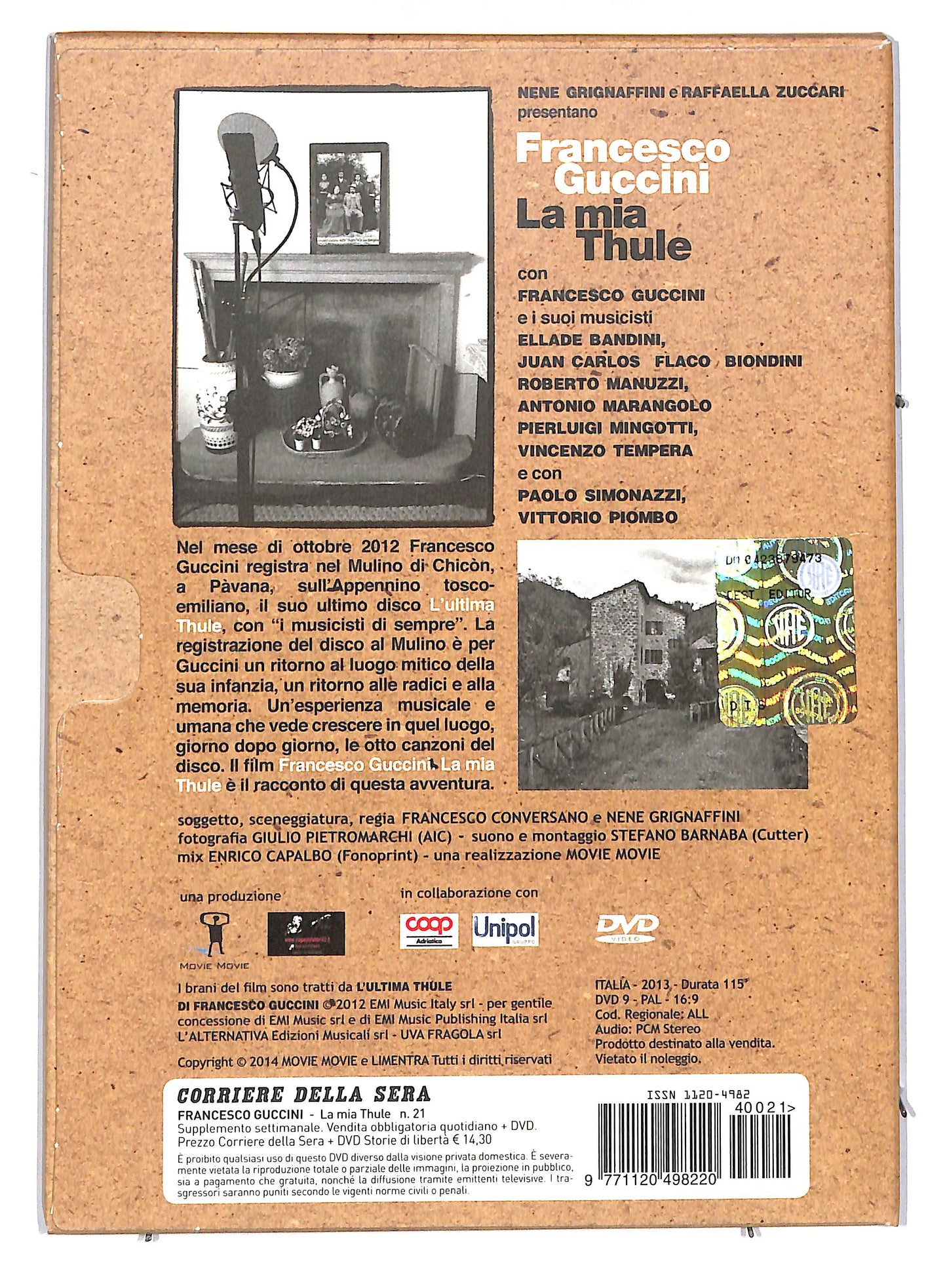 EBOND Francesco Guccini - la mia thule DIGIPACK EDITORIALE DVD DB641638