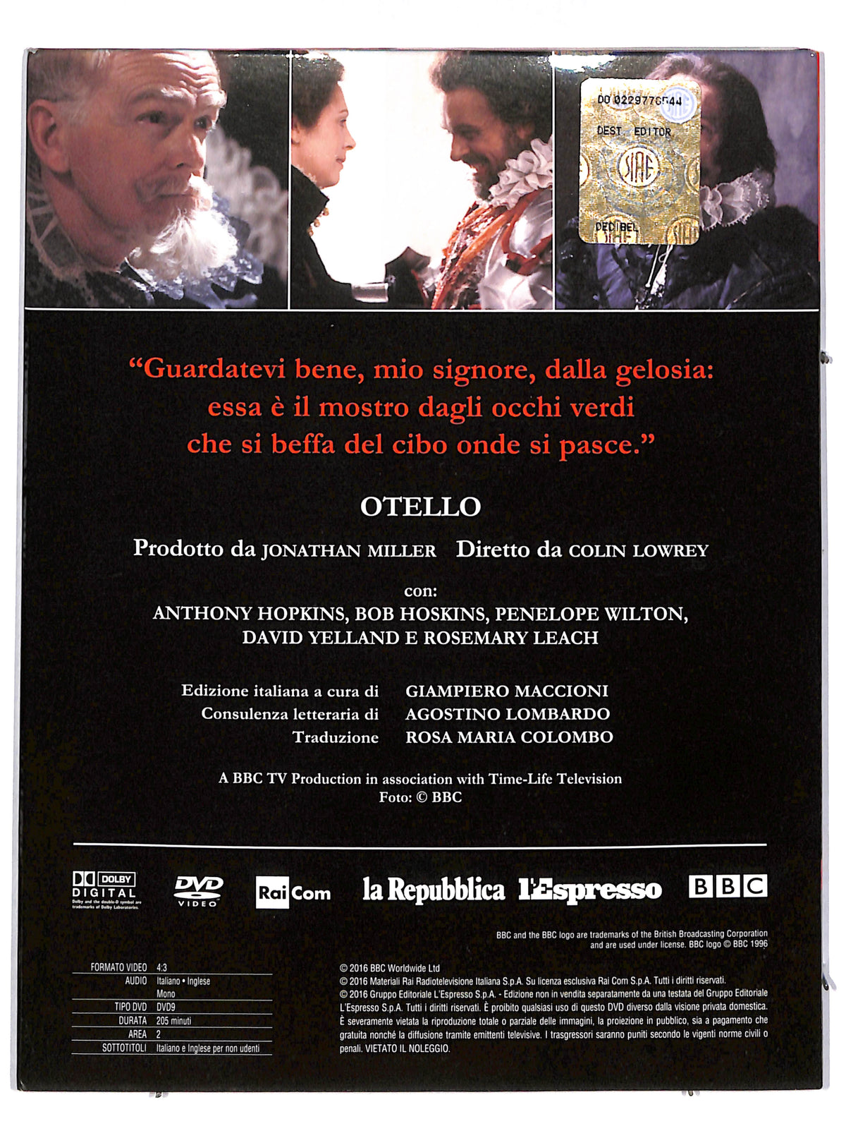 EBOND The Shakespeare Coll vol 1 - Otello DIGIPACK EDITORIALE DVD DB641639