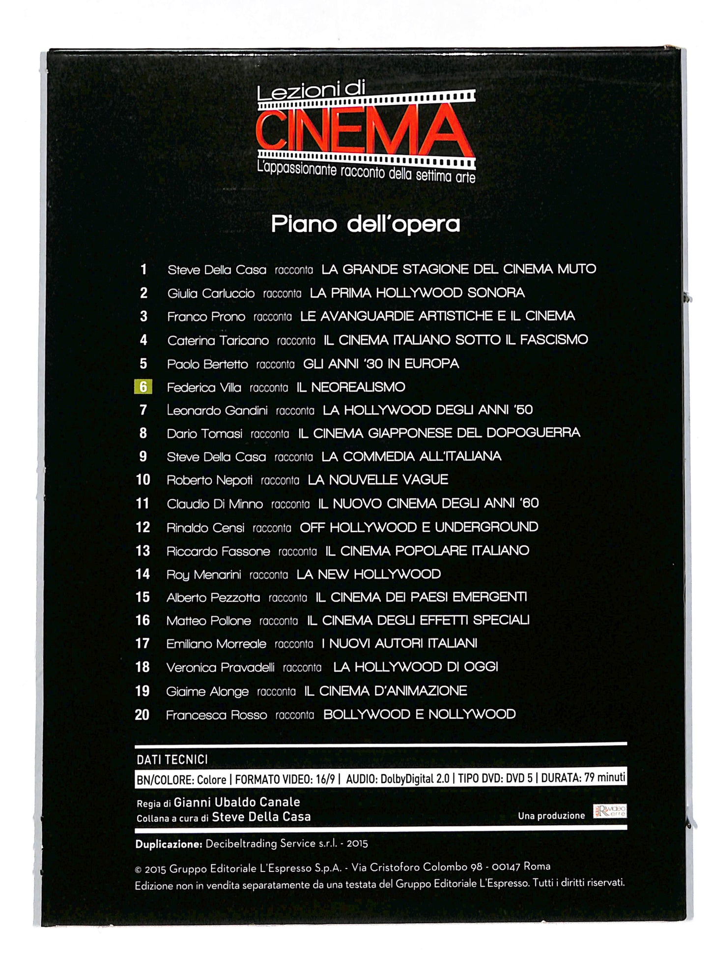 EBOND Il neoralismo - lezioni di cinema vol 6 EDITORIALE DVD DB641661