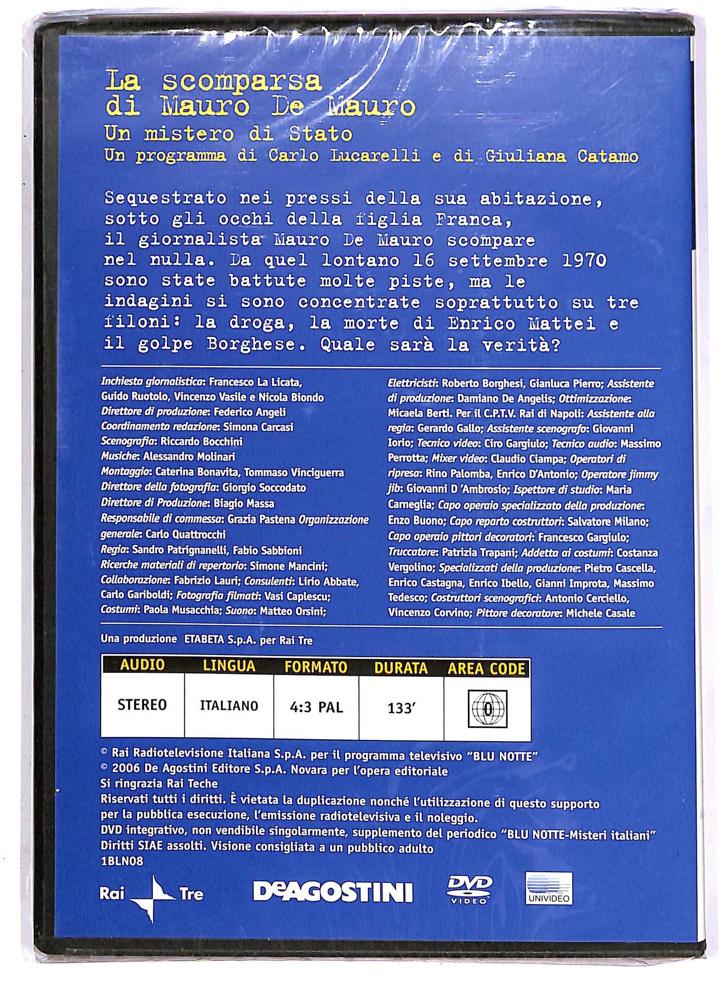 EBOND Blu Notte - La scomparsa di Mauro De Mauro EDITORIALE DVD DB642141