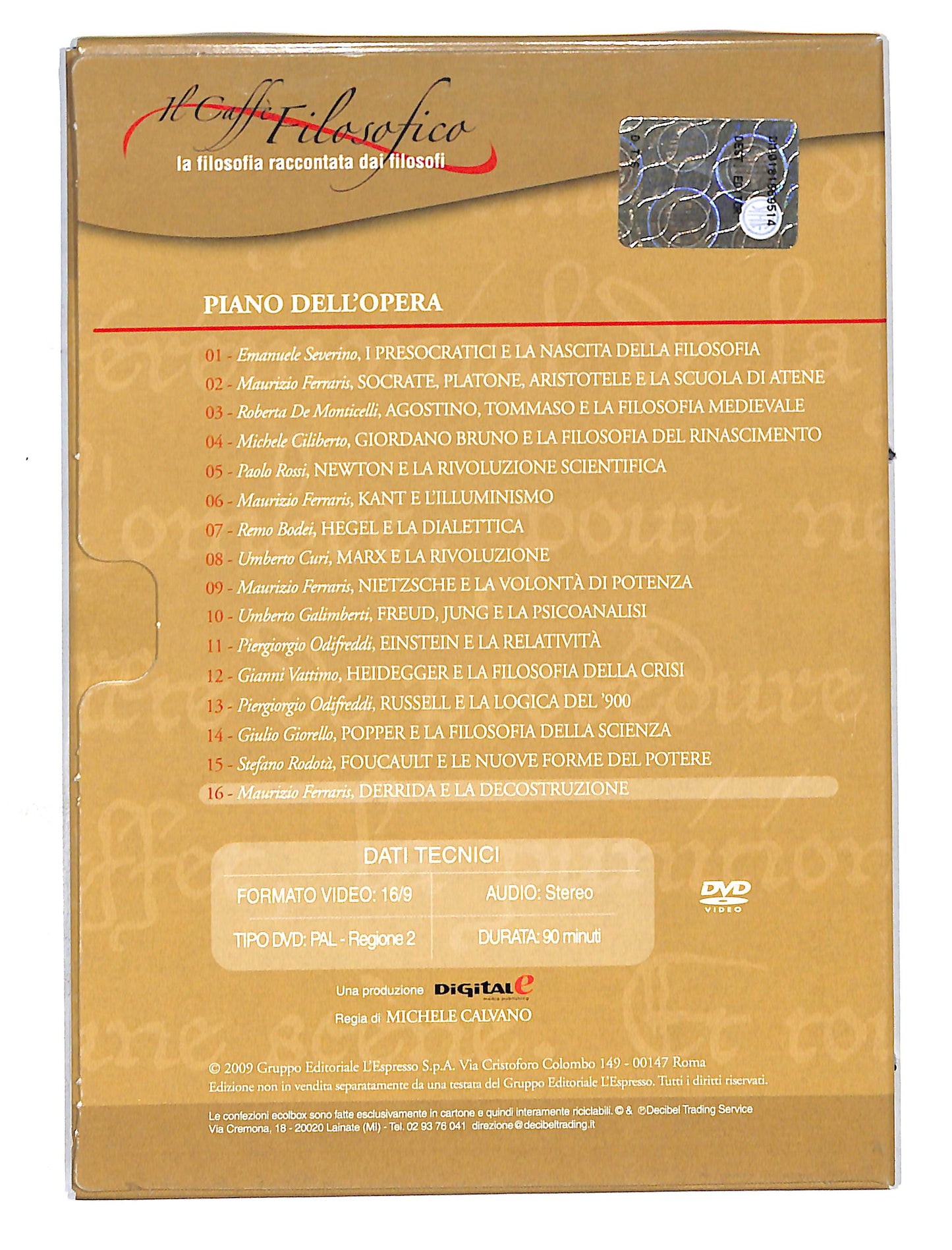 EBOND il Caffe Filosofico Derrida e la decostruzione vol 16 DVD DB644703