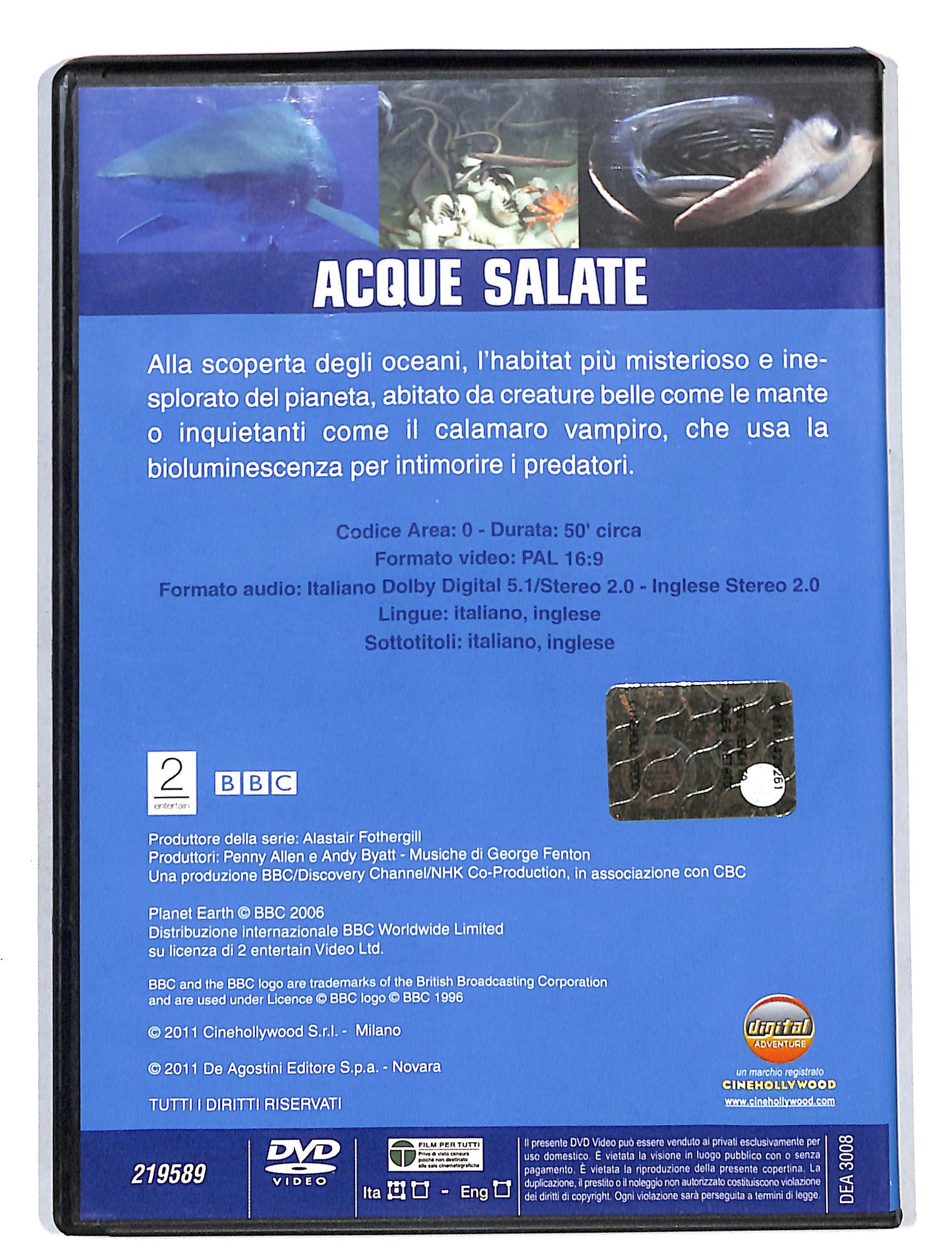 EBOND Lo spettacolo della natura acque salate EDITORIALE DVD DB644811