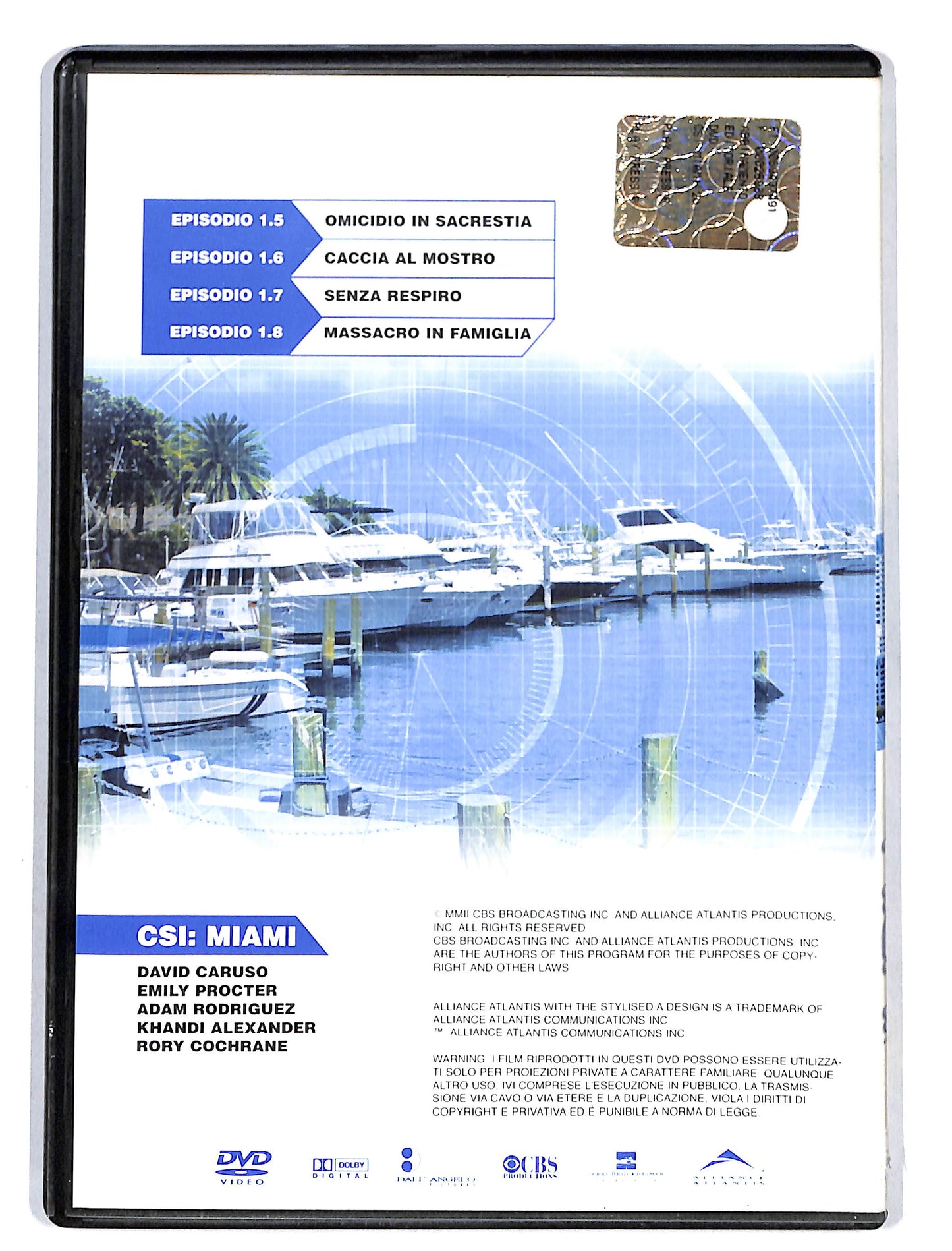 EBOND CSI Miami Prima Stagione disco2 eps 1.5-1.8 DVD DB644821