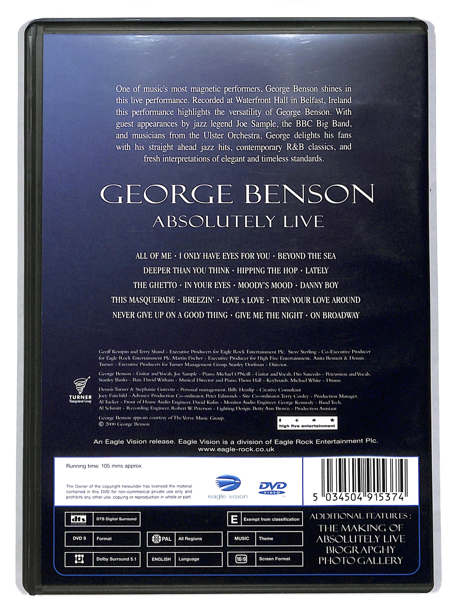 EBOND George Benson - Absolutely Live EDIZIONE UK DVD DB645110