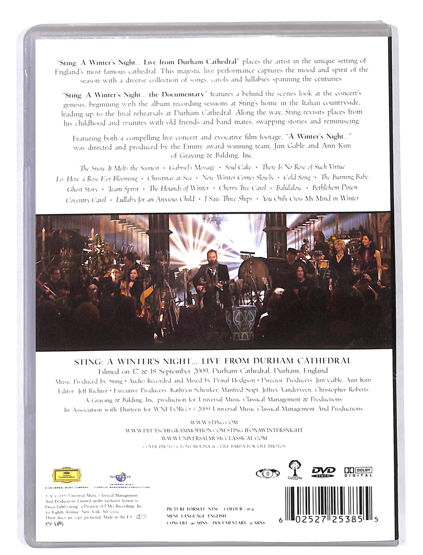 EBOND Sting - A Winter's Night... Live From Durham Cathedral DVD DB645419