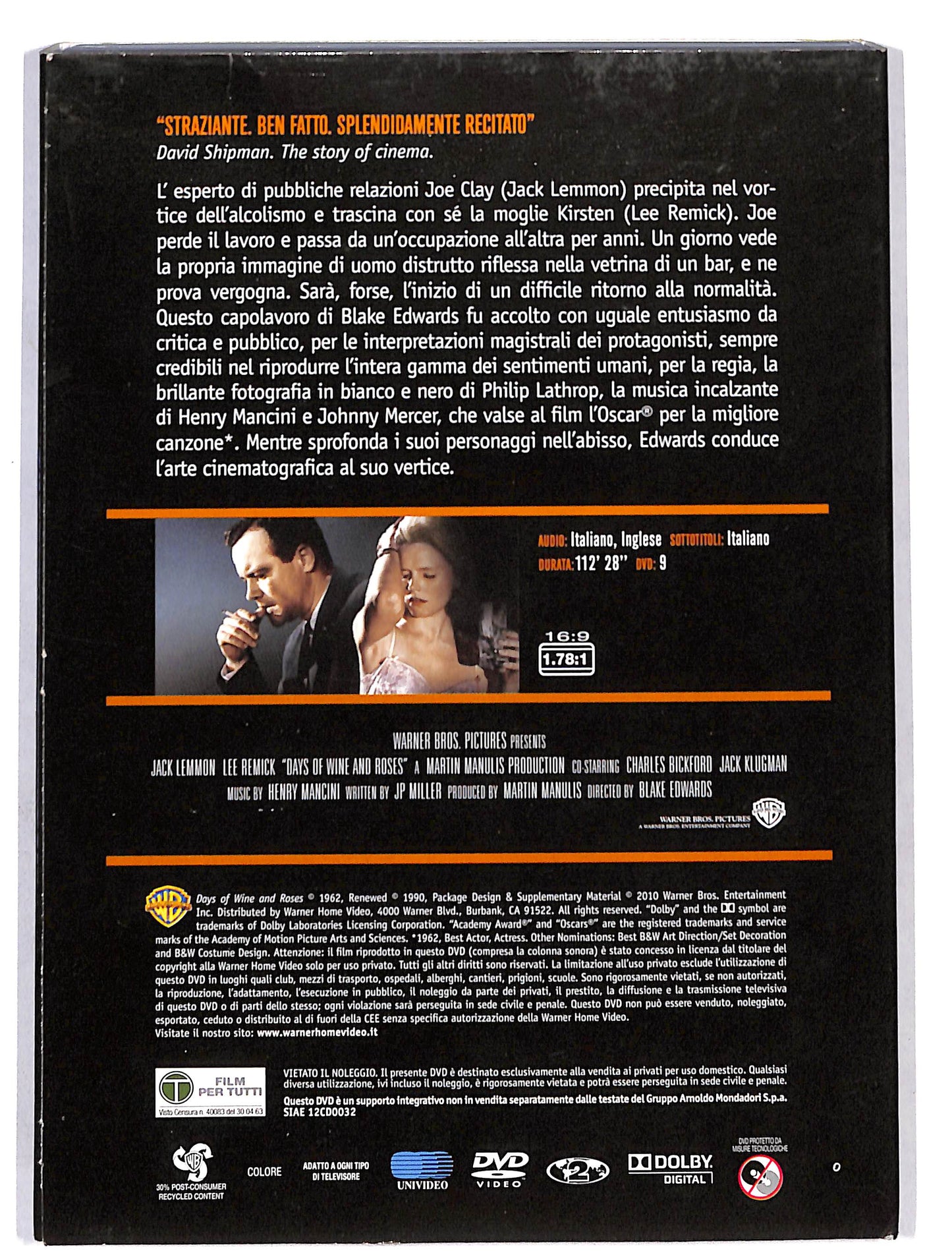 EBOND Ciak - Cult Movies - I giorni del vino e delle rose DVD DB645635