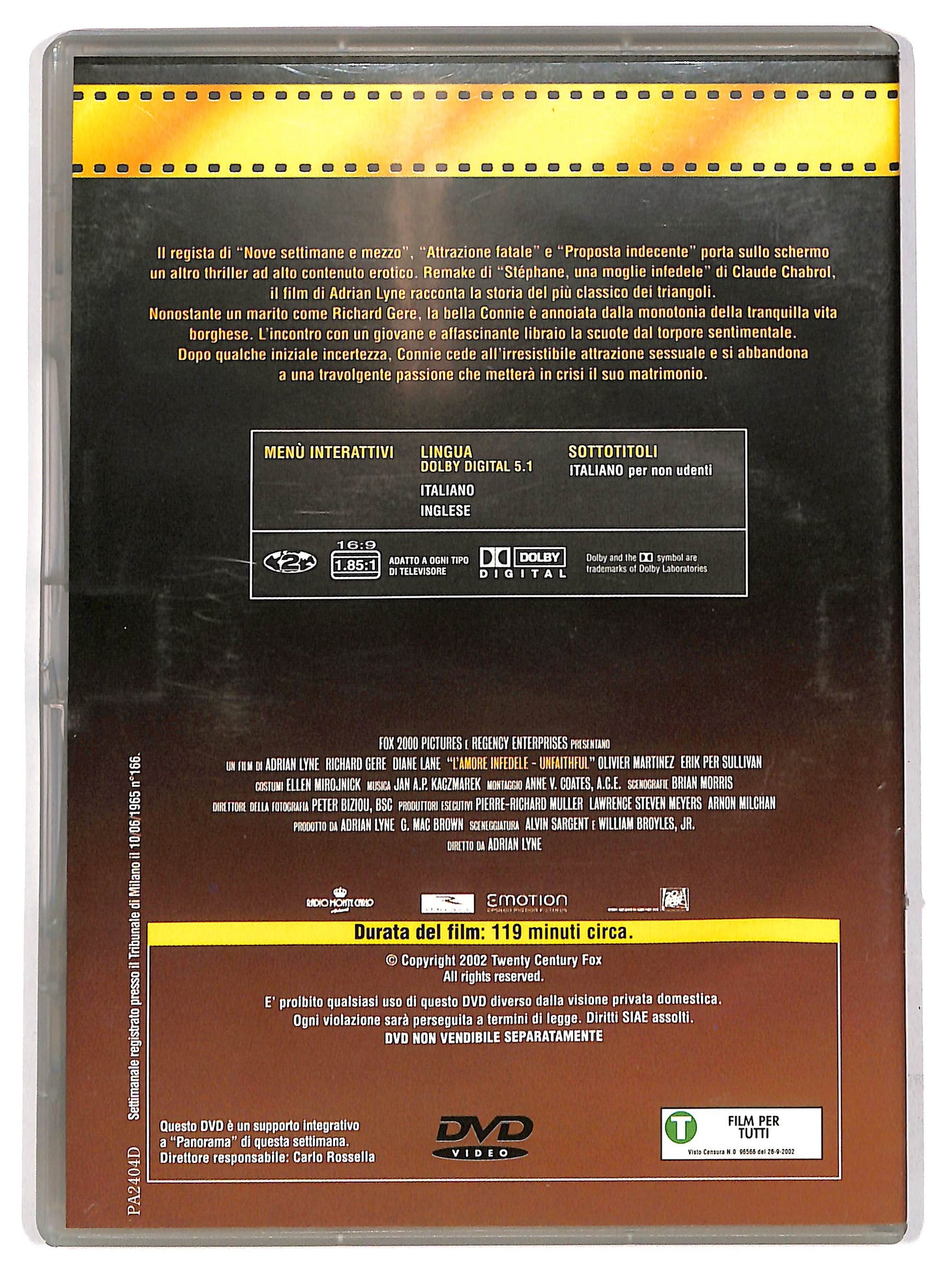EBOND L'amore infedele - Unfaithful EDITORIALE DVD DB645929