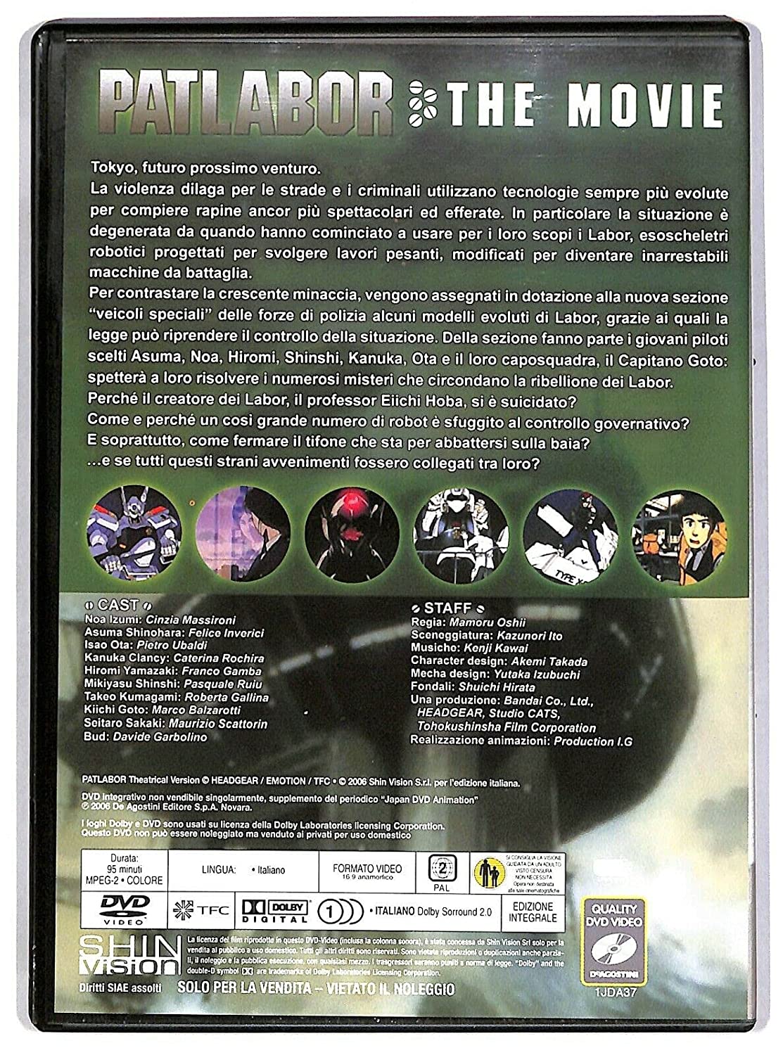 EBOND Patlabor: The Movie Japan Animation Editoriale DVD DB645940