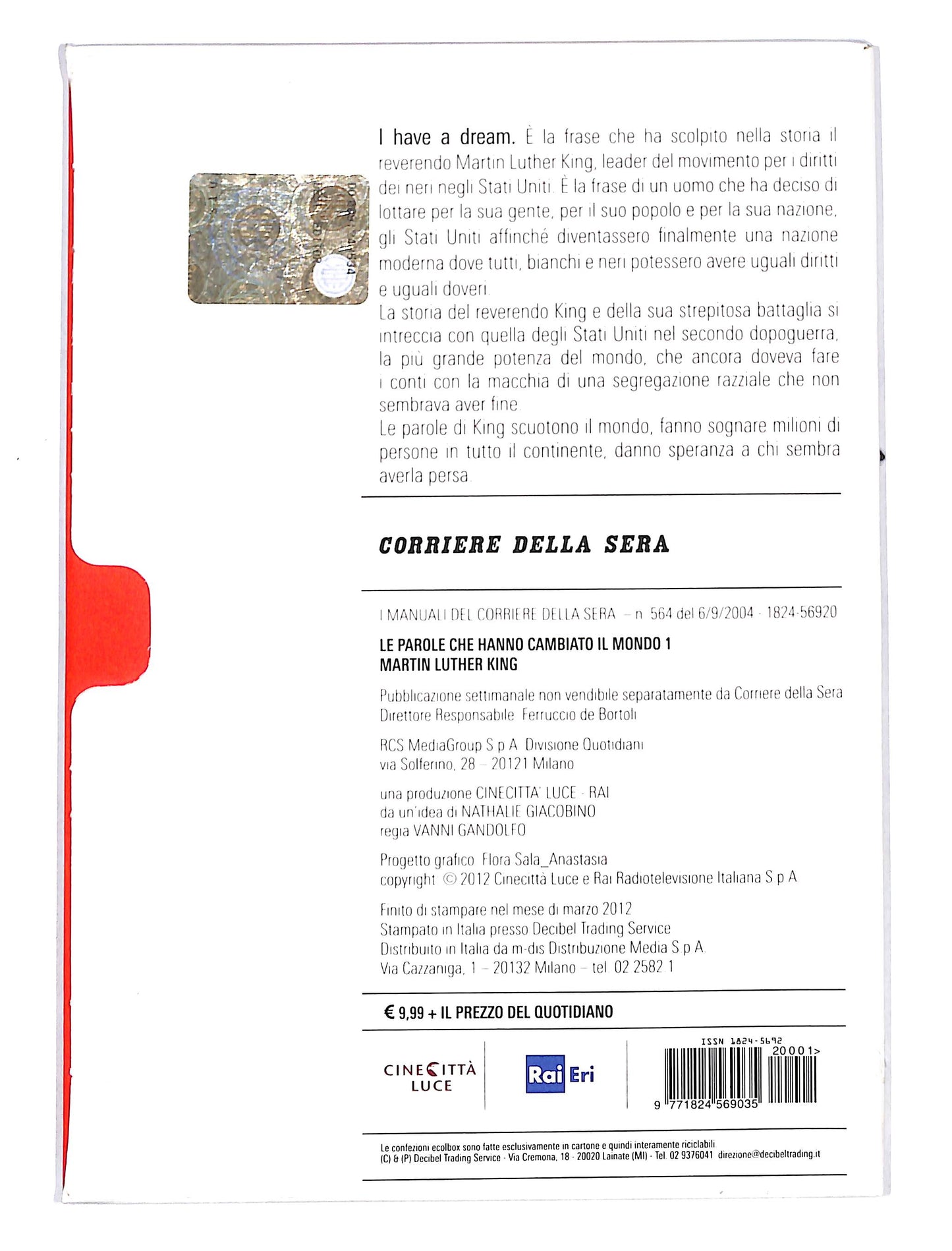 EBOND Martin Luther King - I Have a Dream DIGIPACK DVD DB646414