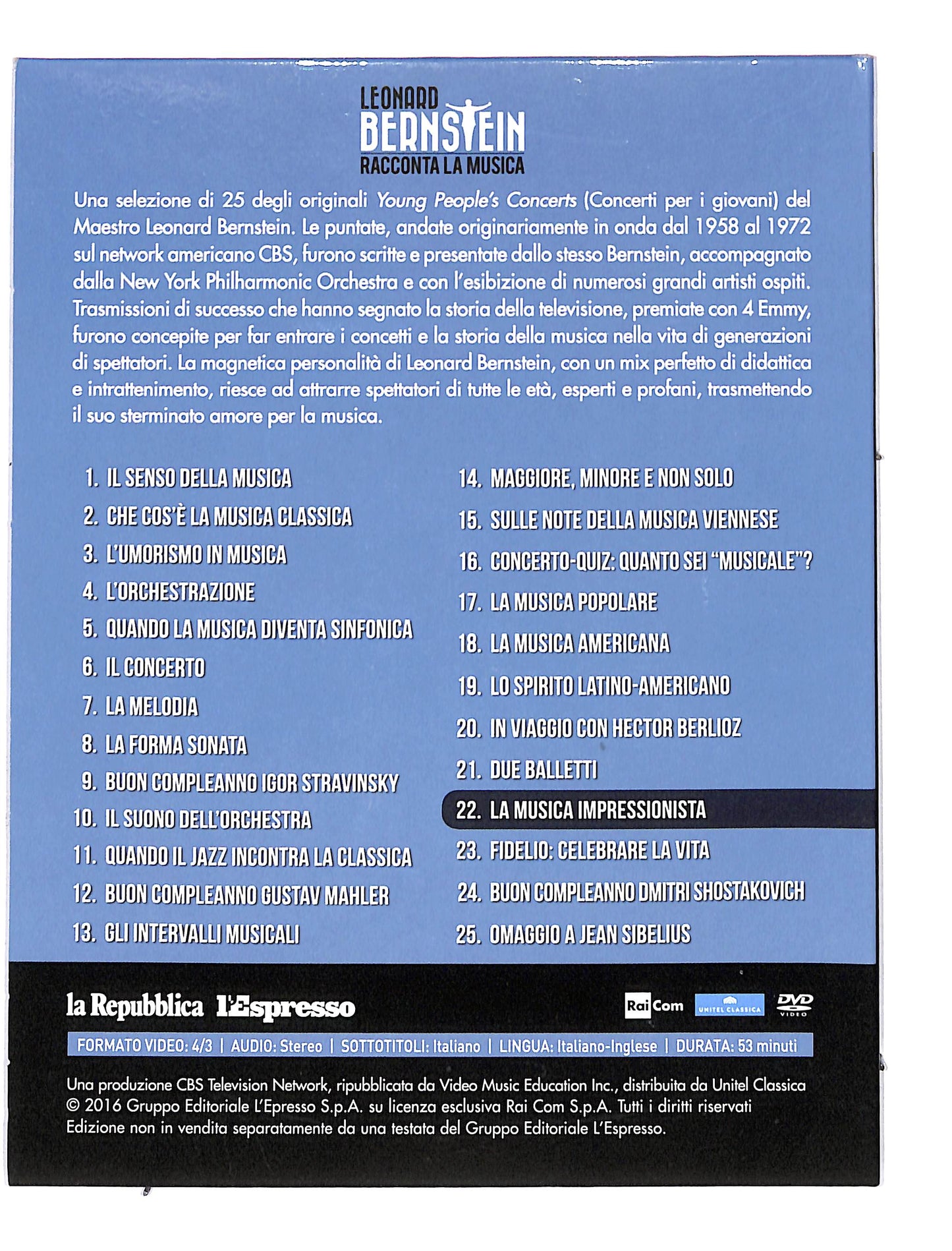 EBOND Leonar Bernstein - la musica impressionista vol.22 DVD DB646432