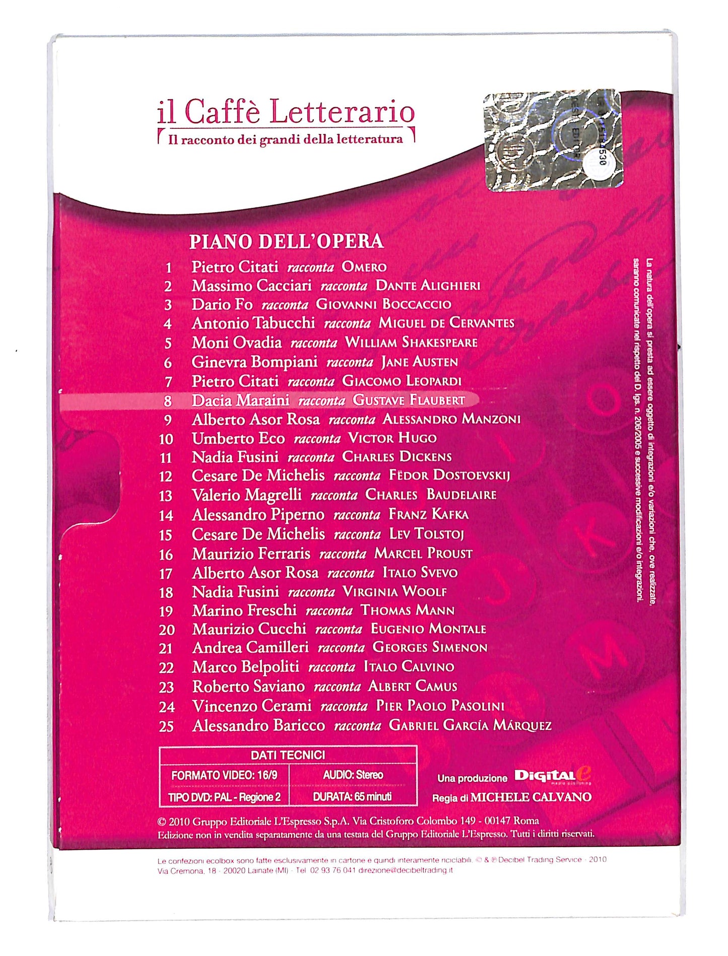 EBOND Il Caffe Letterario Gustave Flaubert vol.8 DVD DB646439