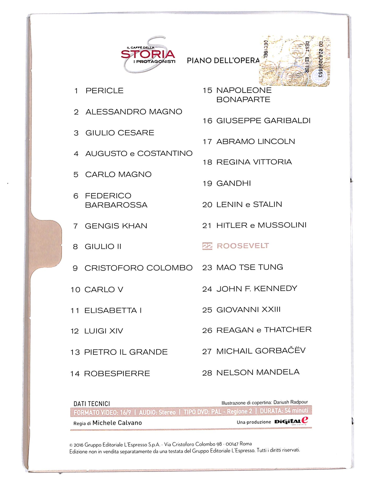 EBOND Franklin D.Roosevelt raccontato da Massimo Teodori DVD DB646441