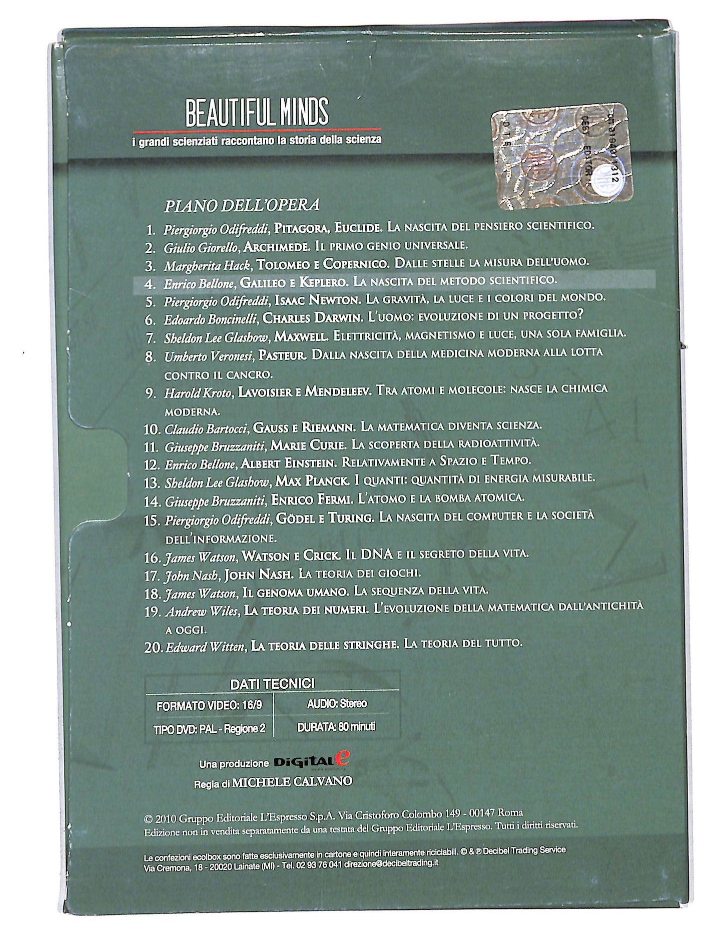 EBOND Beautiful Minds Galileo e Keplero vol.4 EDITORIALE DVD DB646444