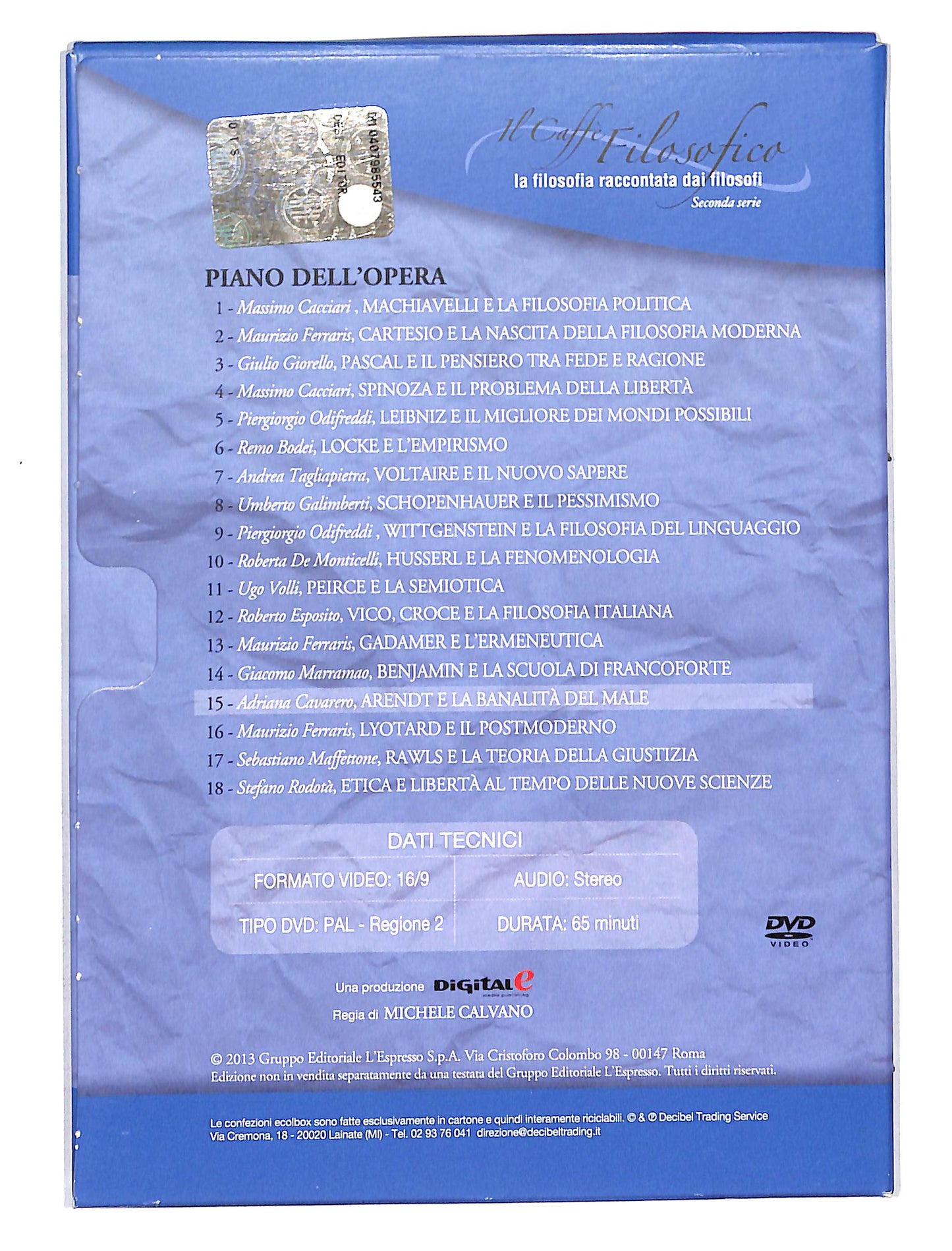 EBOND Il Caffe Filosofico Arendt e la banalita del male DVD DB646452