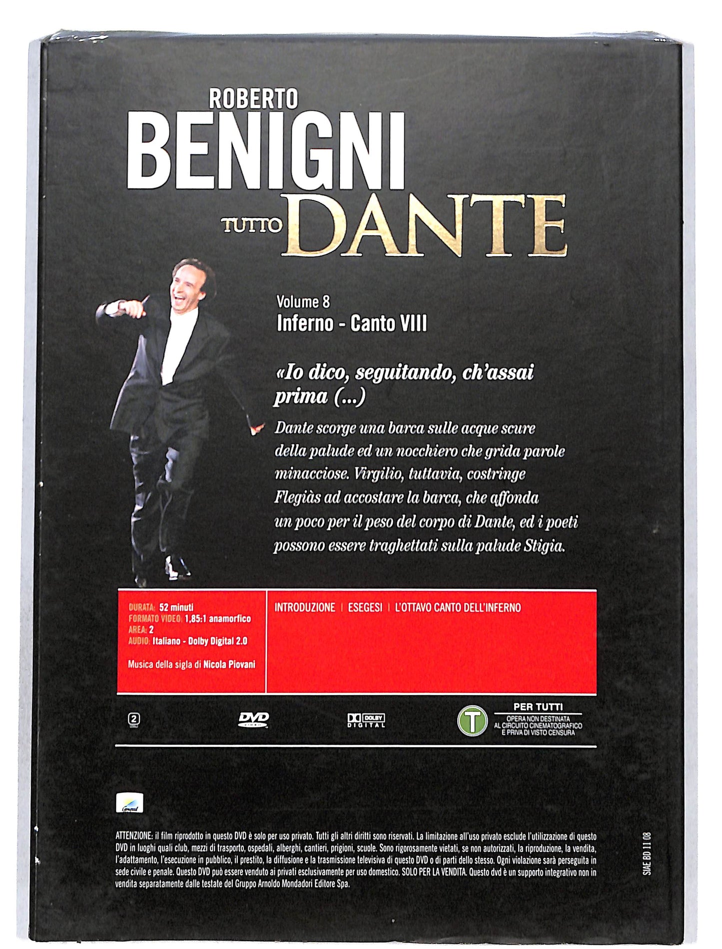 EBOND Roberto Benigni - Tutto Dante - Inferno Canto VIII DVD DB646643