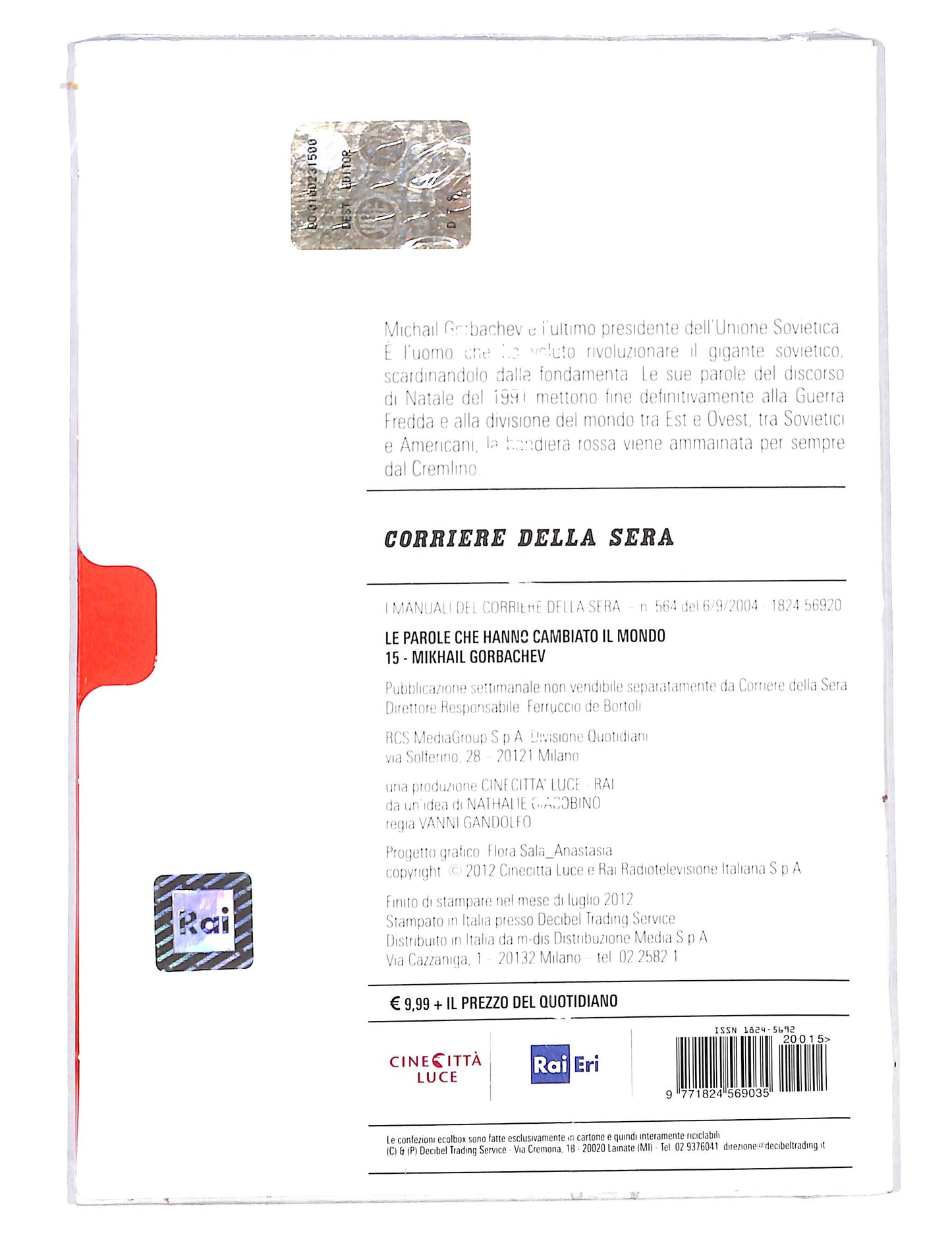 EBOND Mikhail Gorbachev il discorso di Natale EDITORIALE DVD DB646807