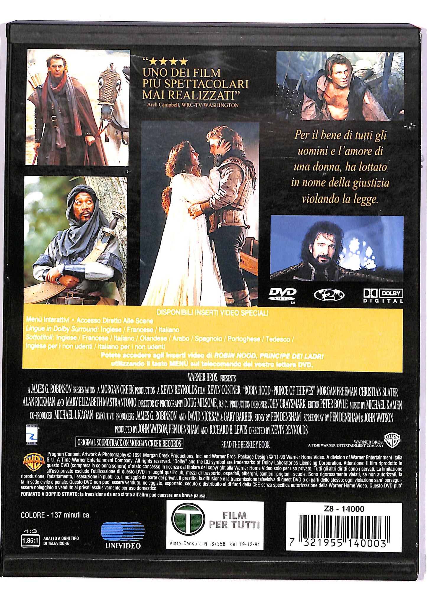 EBOND Robin Hood - Principe Dei Ladri Con Kevin Costner Snapper DVD DB647110