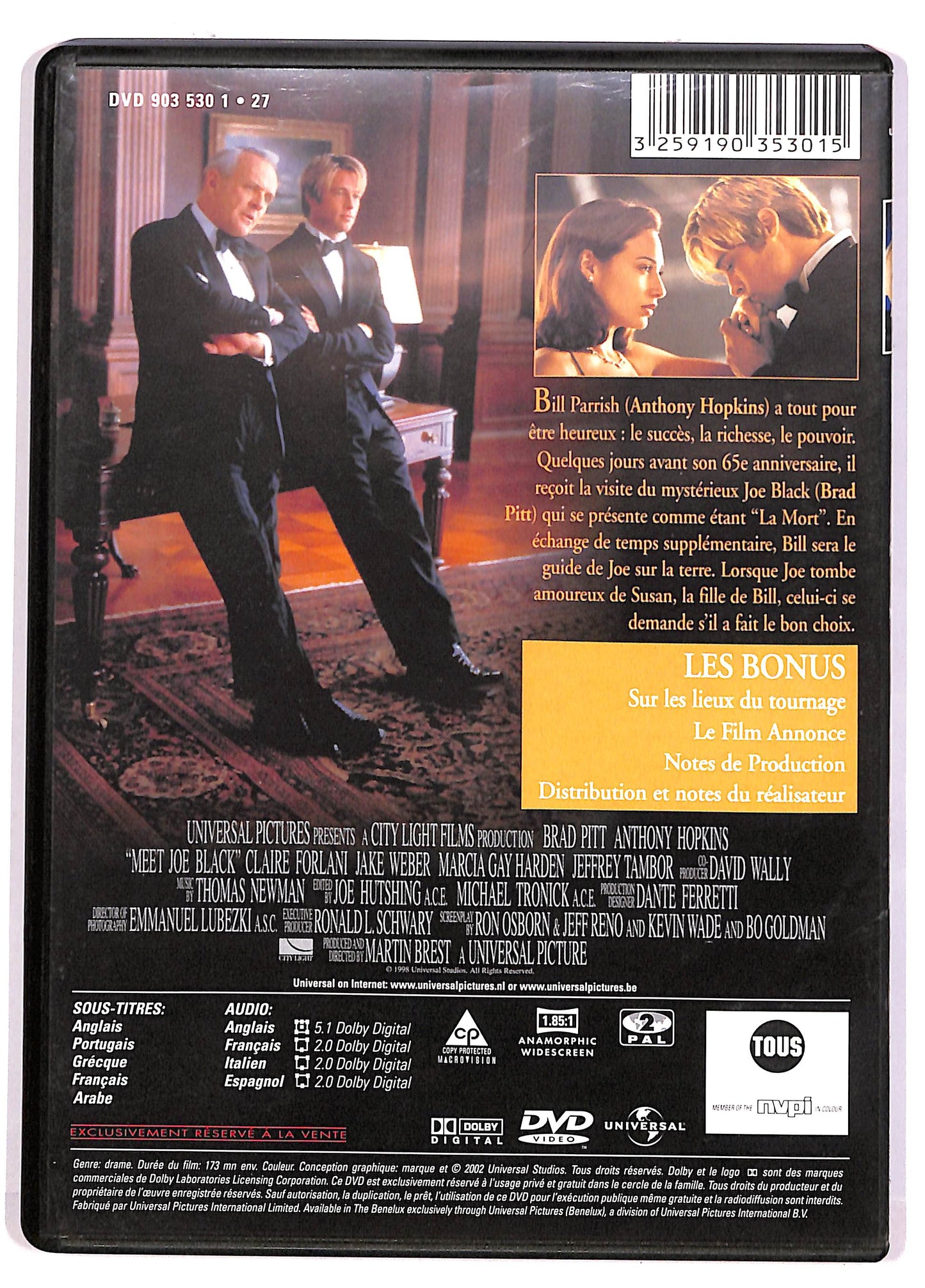 EBOND Rencontre Avec Joe Black DVD DB647125